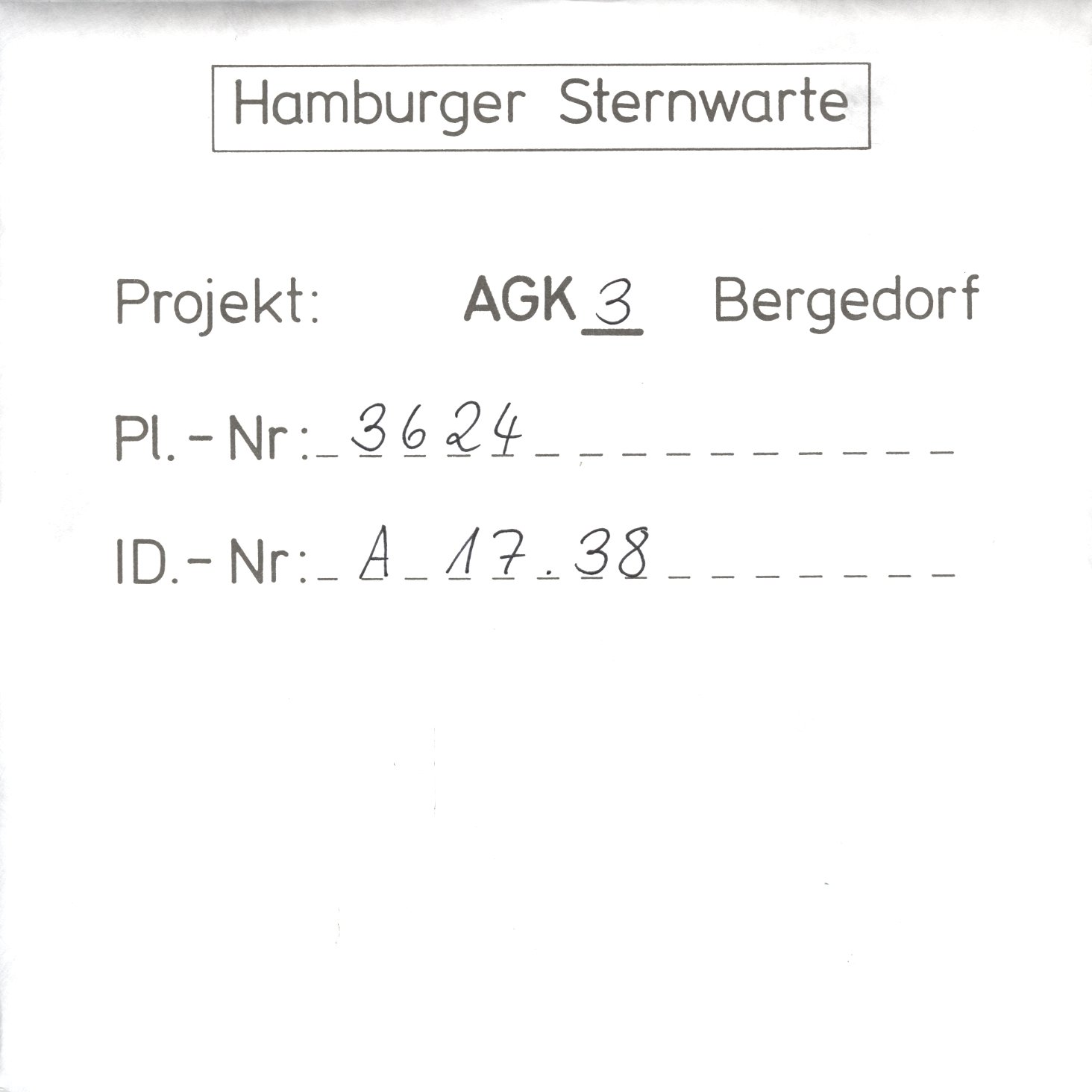 Plate envelope