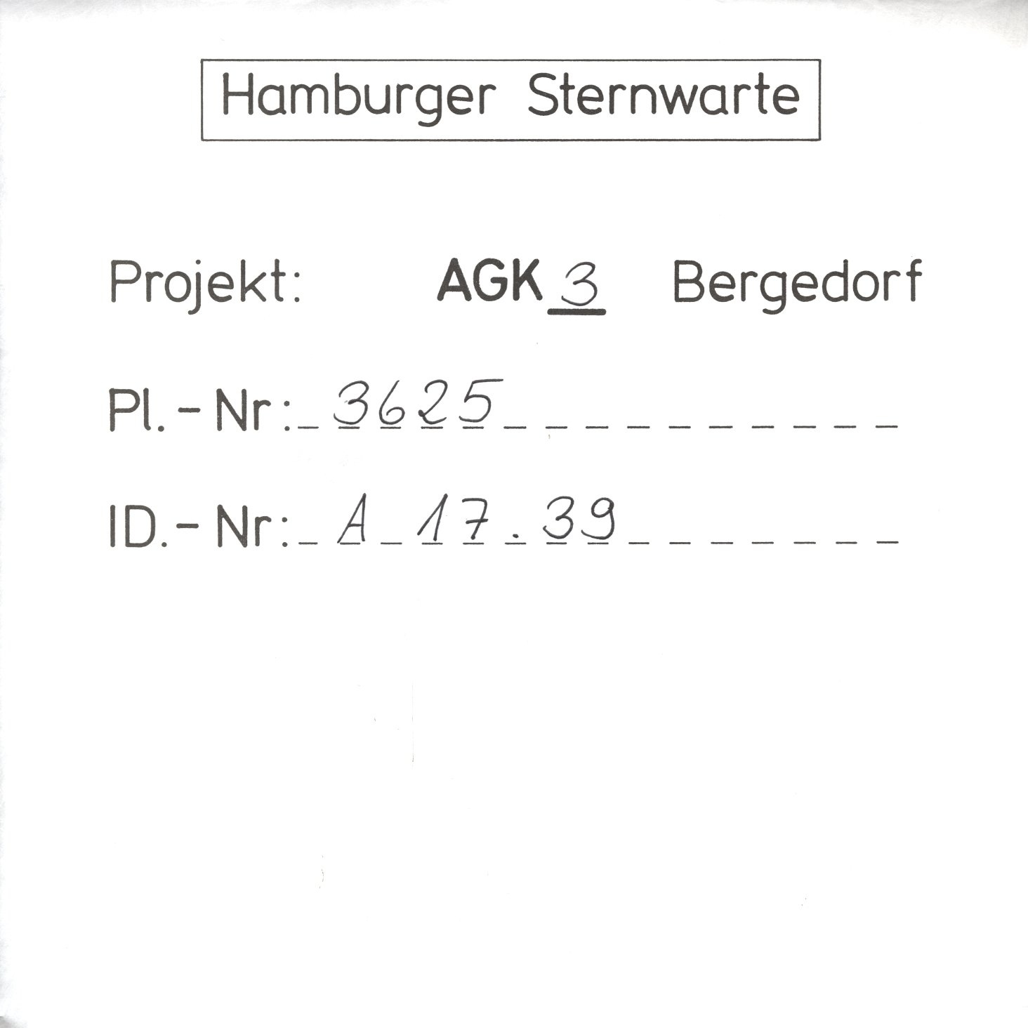 Plate envelope