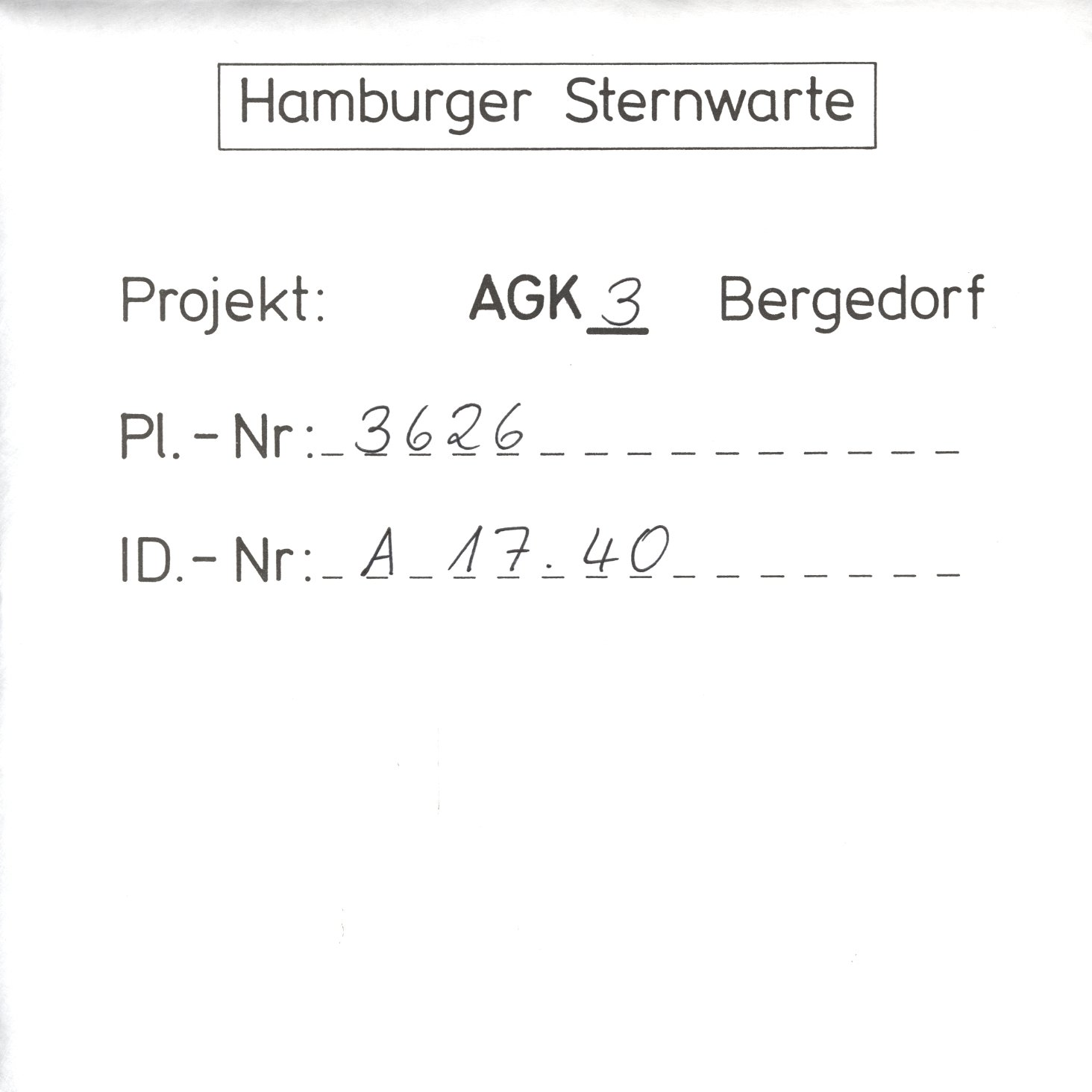 Plate envelope