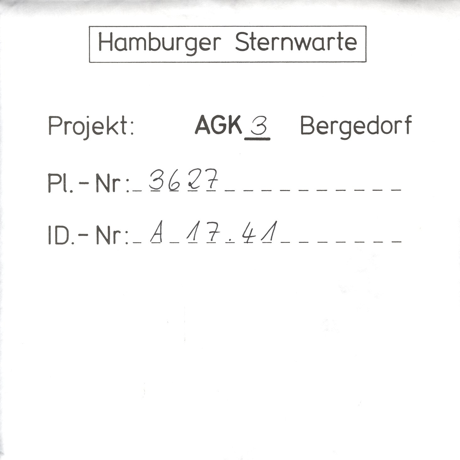 Plate envelope