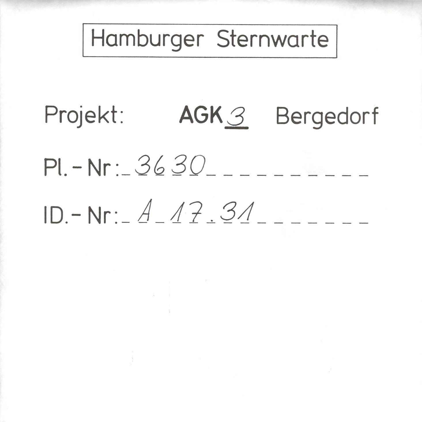 Plate envelope