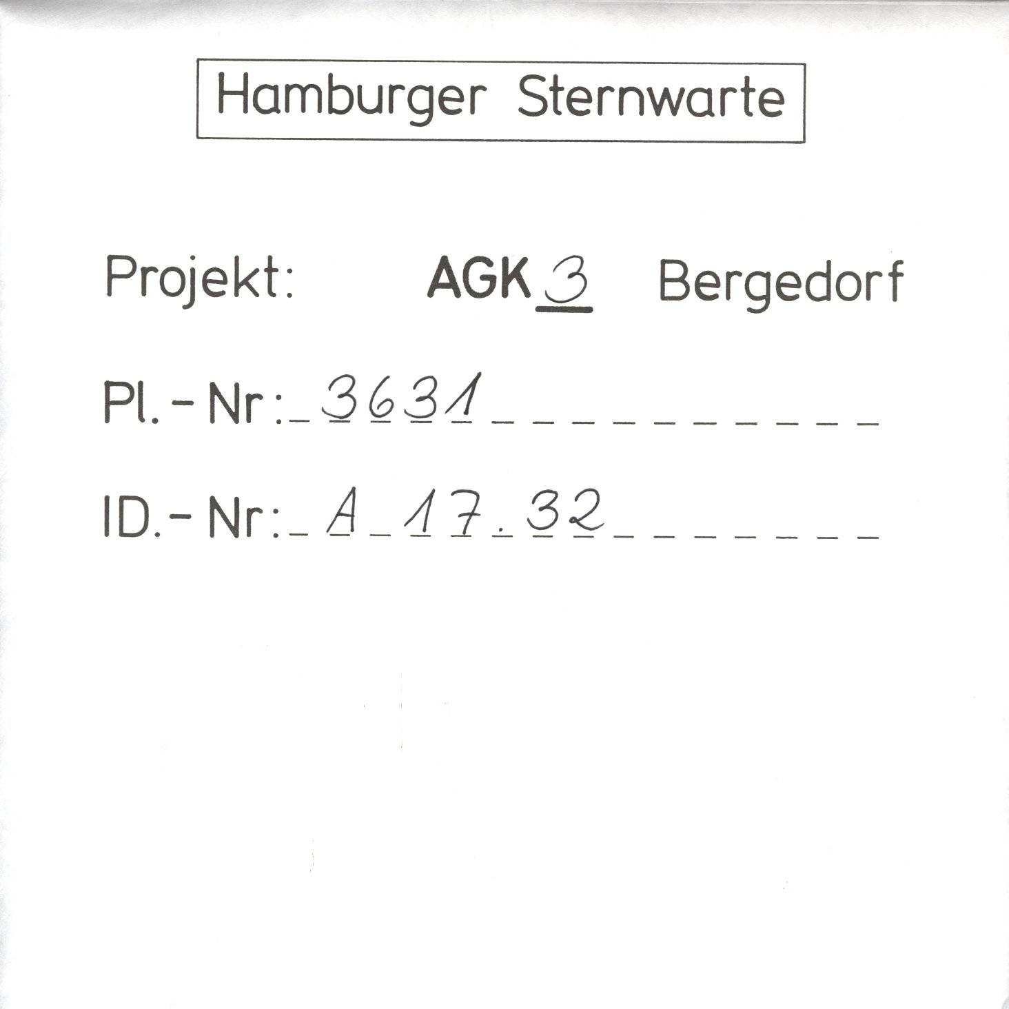 Plate envelope