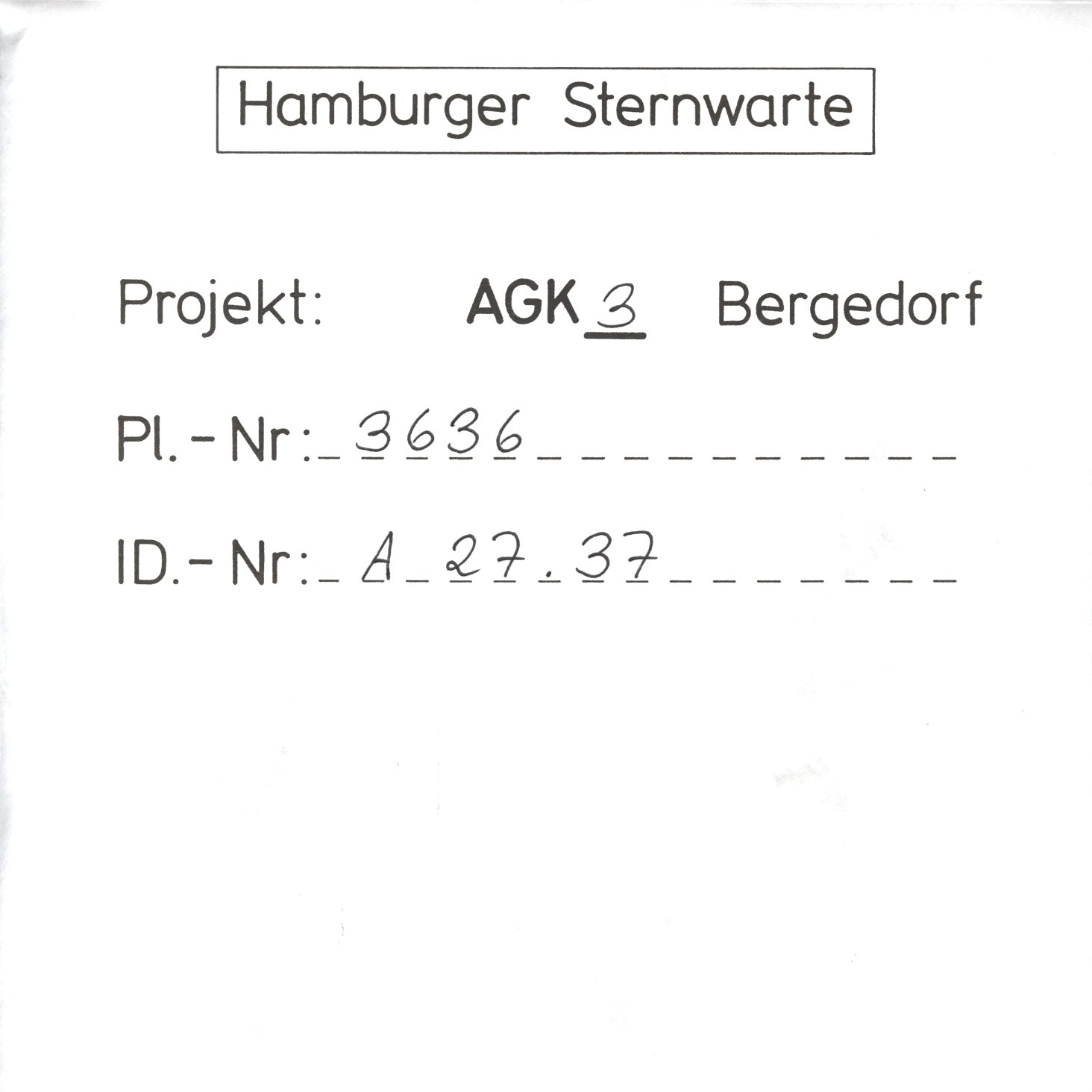 Plate envelope