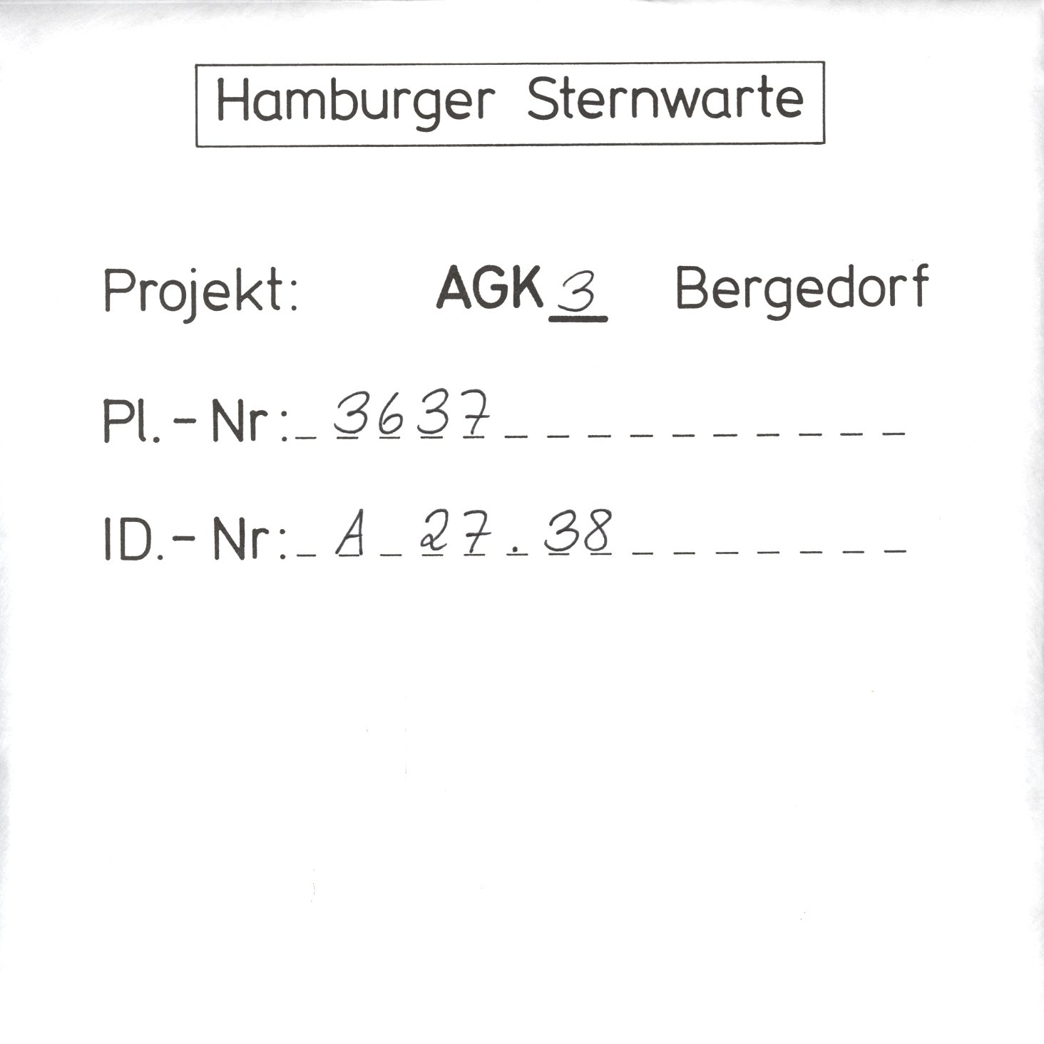 Plate envelope