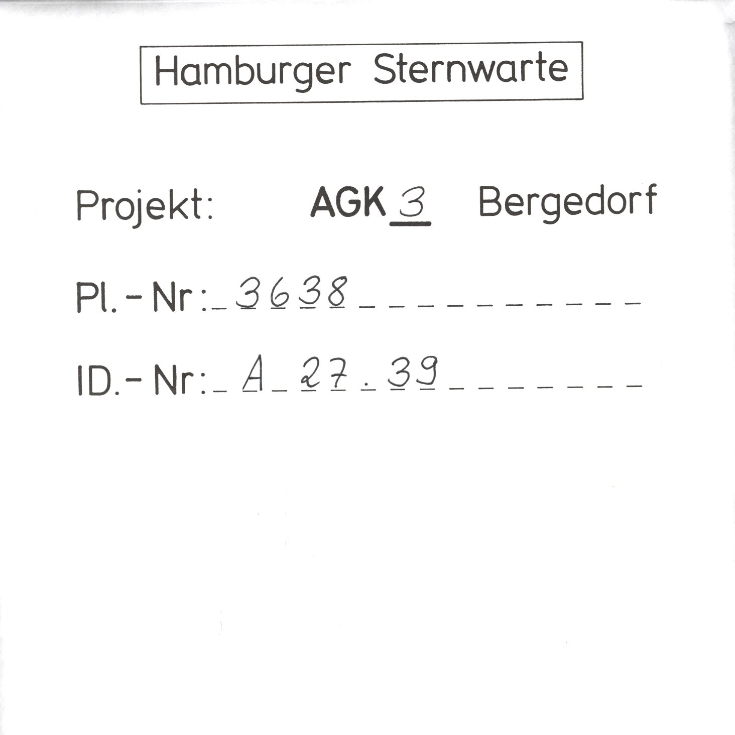 Plate envelope