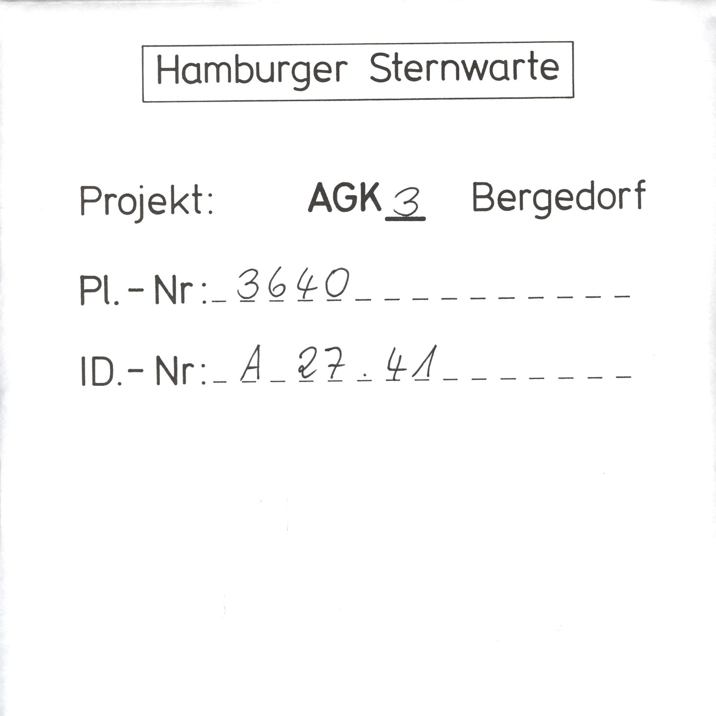 Plate envelope