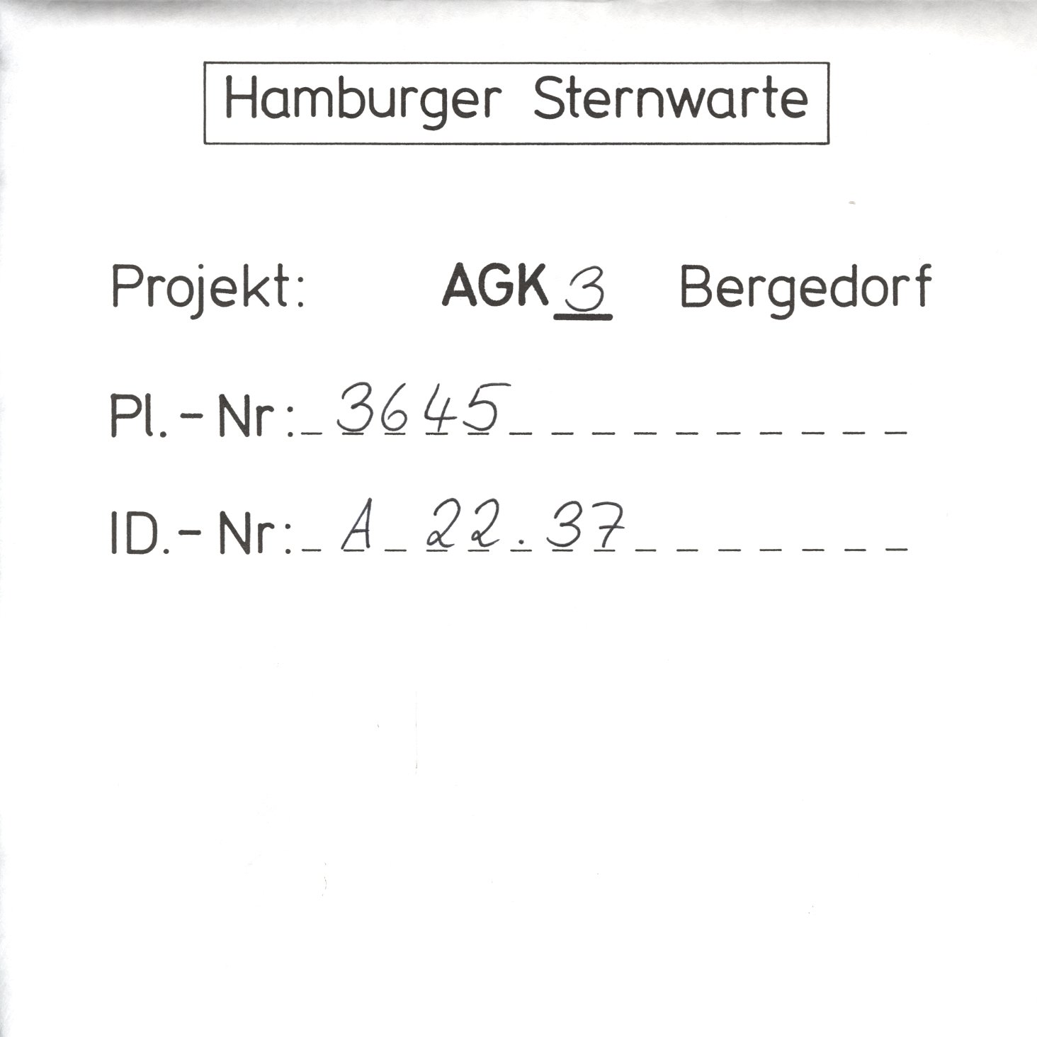 Plate envelope