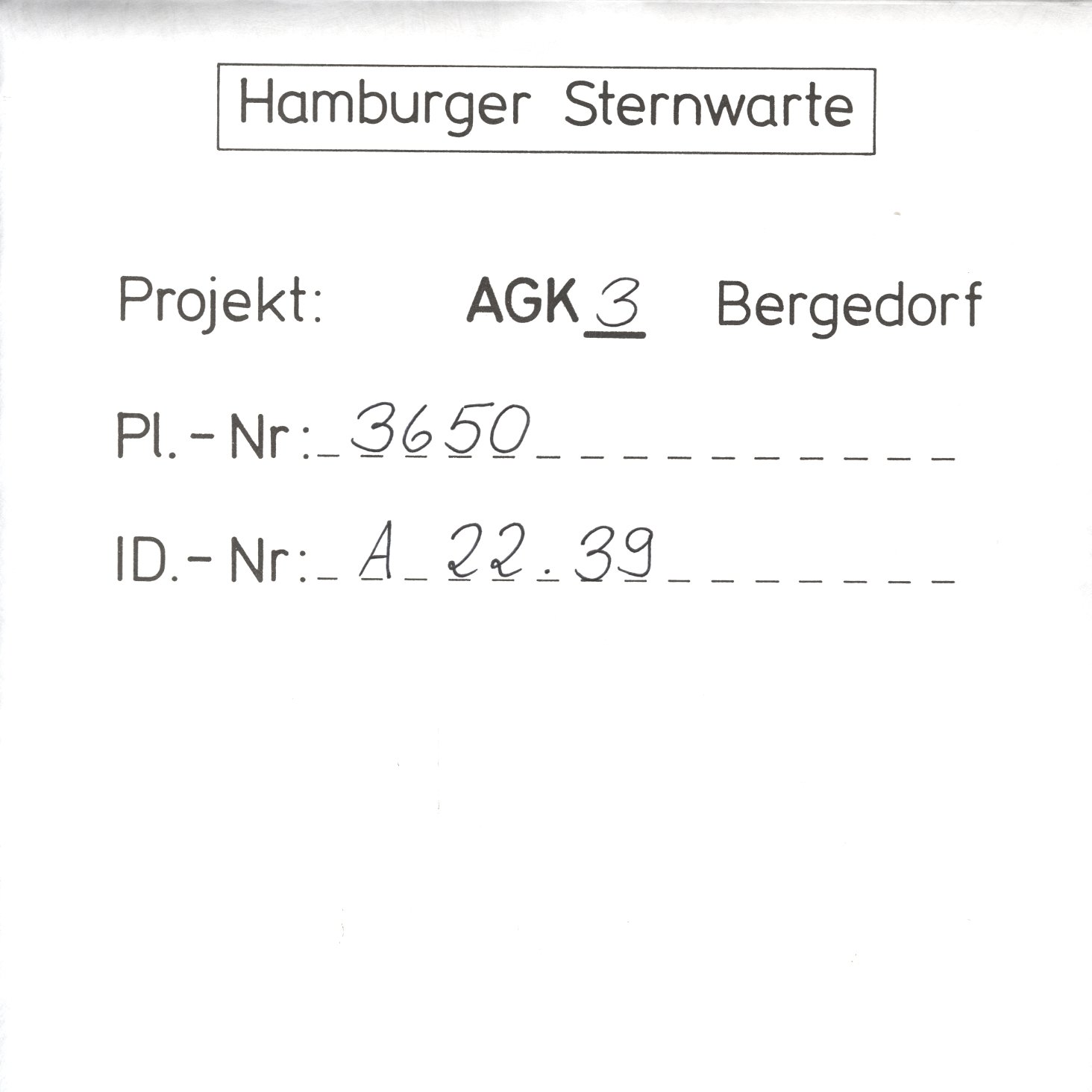 Plate envelope
