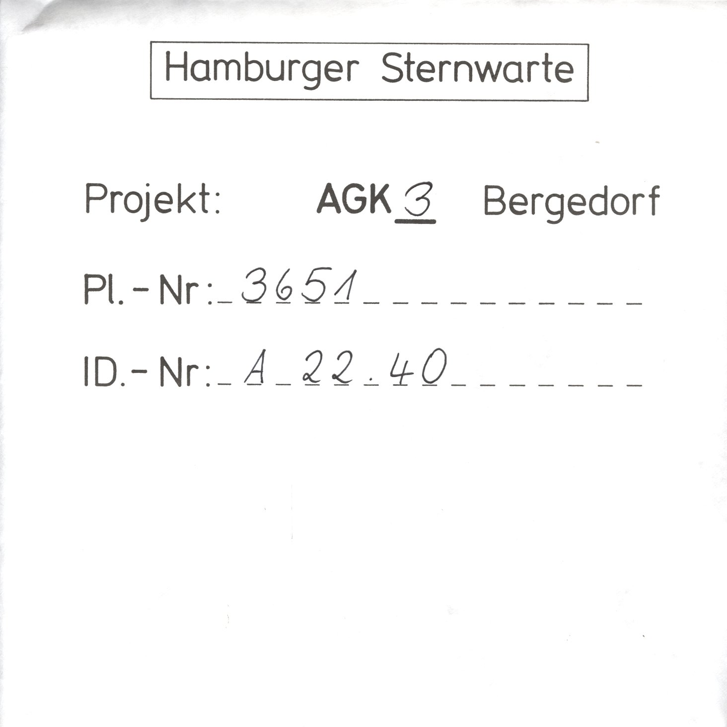 Plate envelope