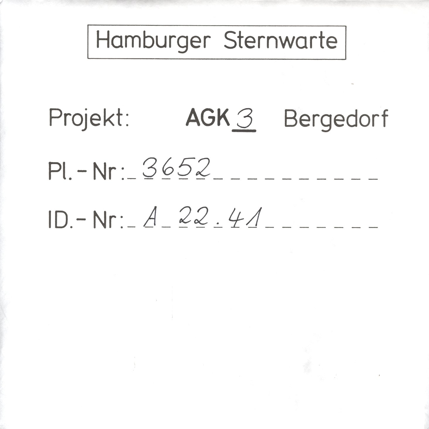 Plate envelope