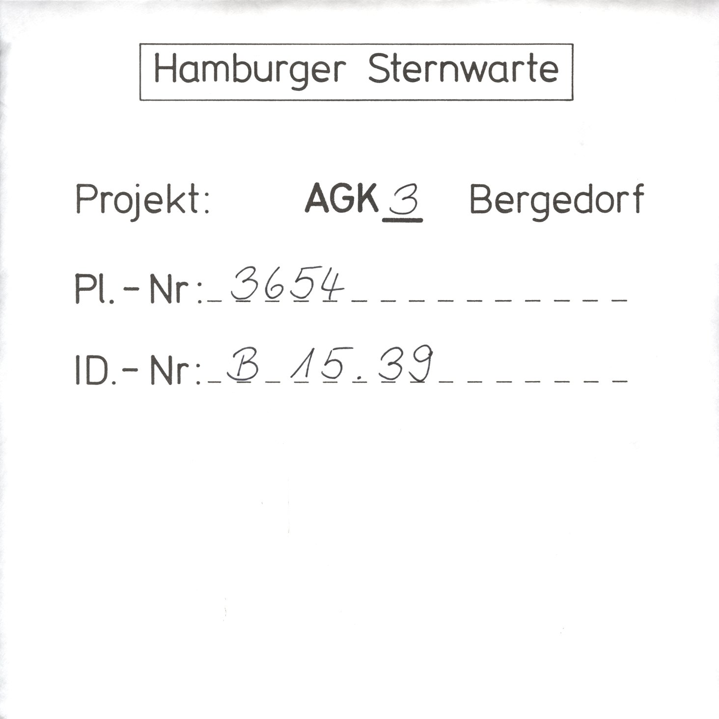 Plate envelope