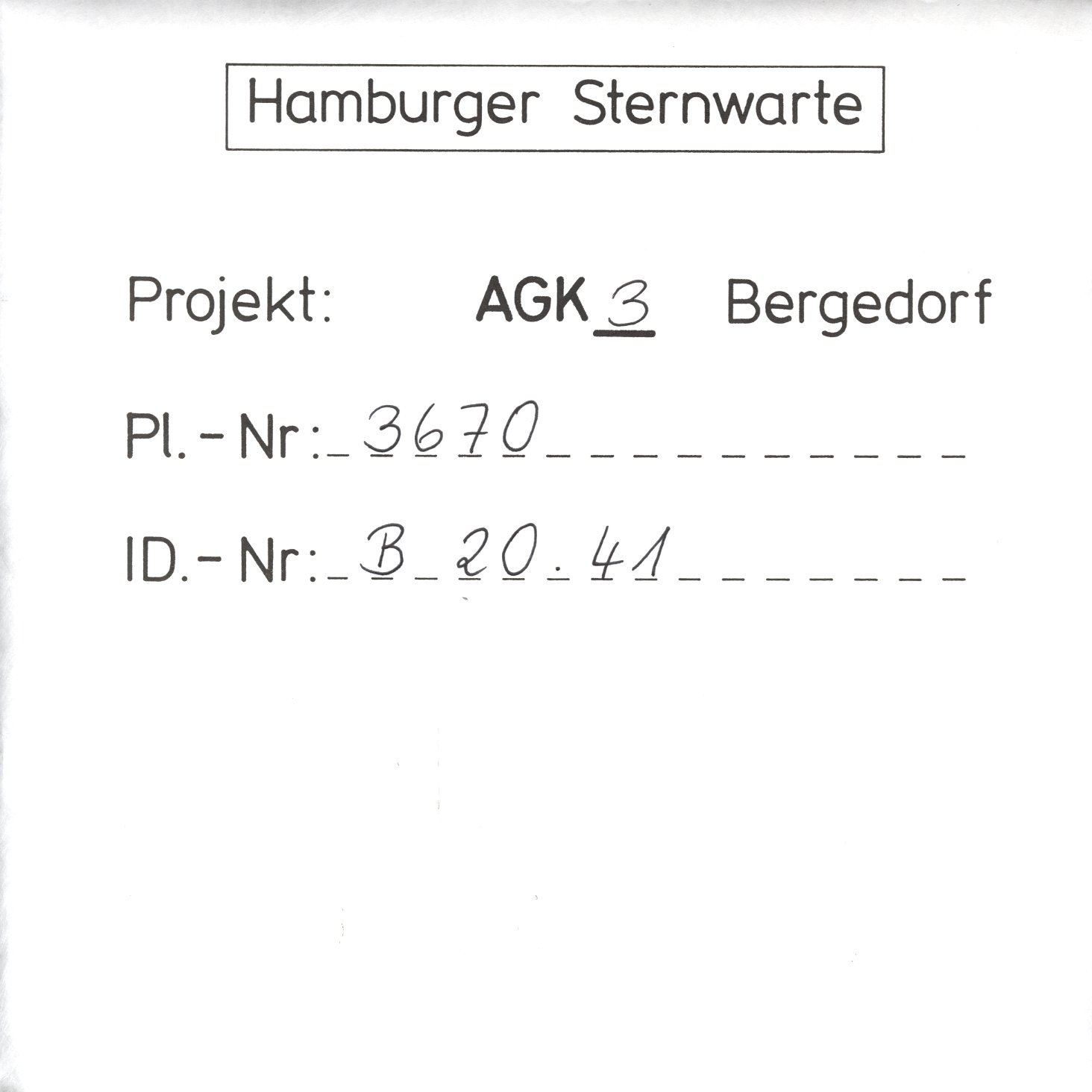 Plate envelope