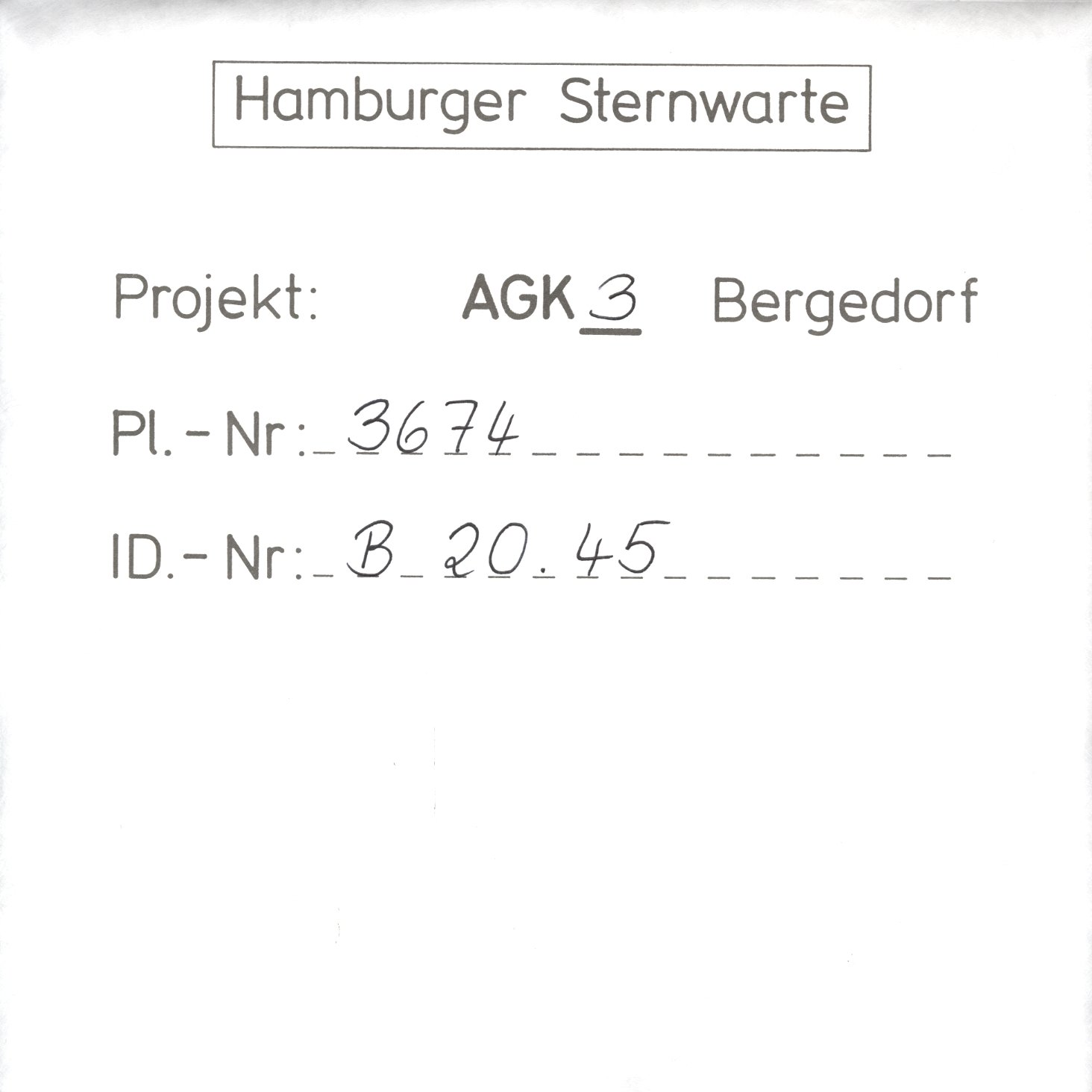 Plate envelope