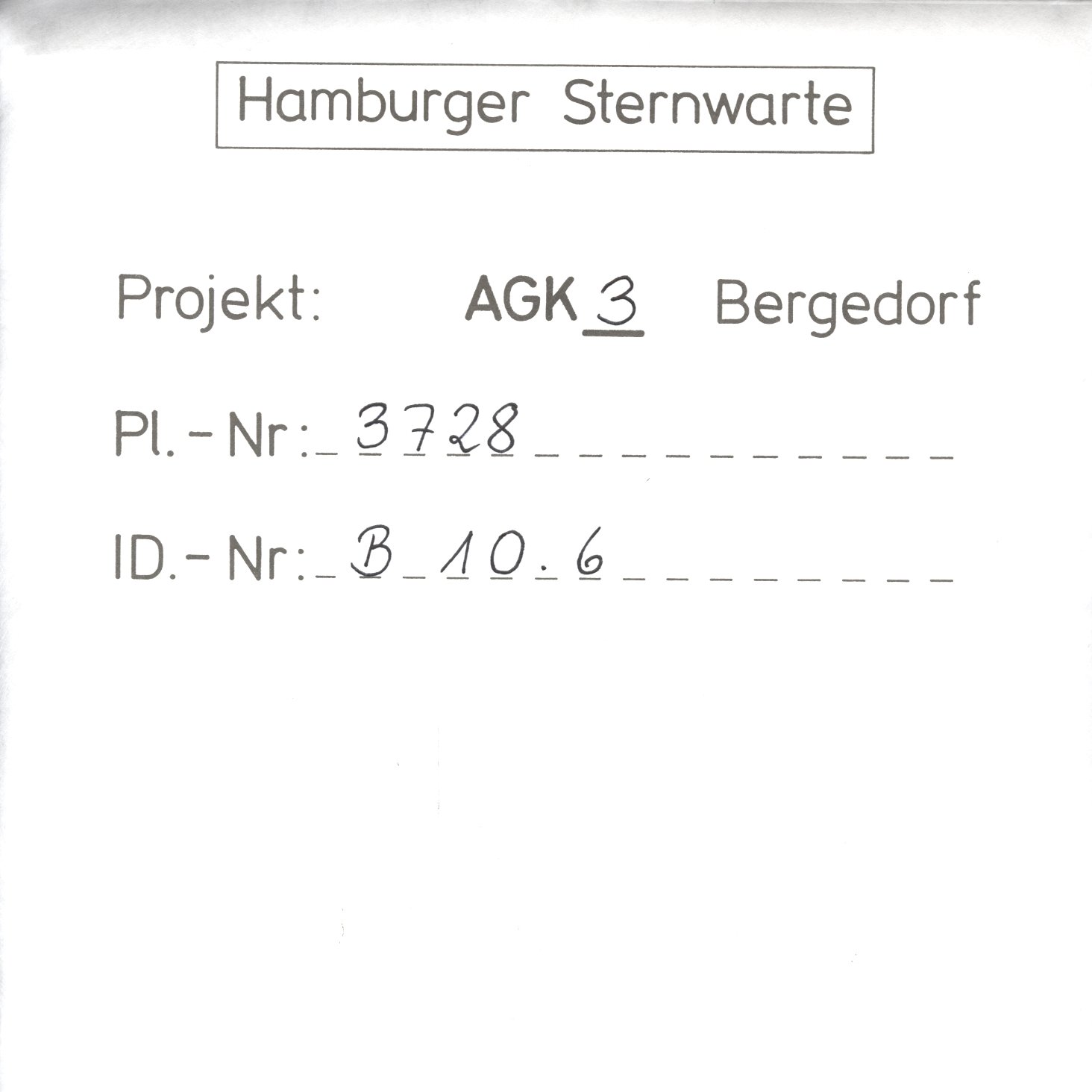 Plate envelope
