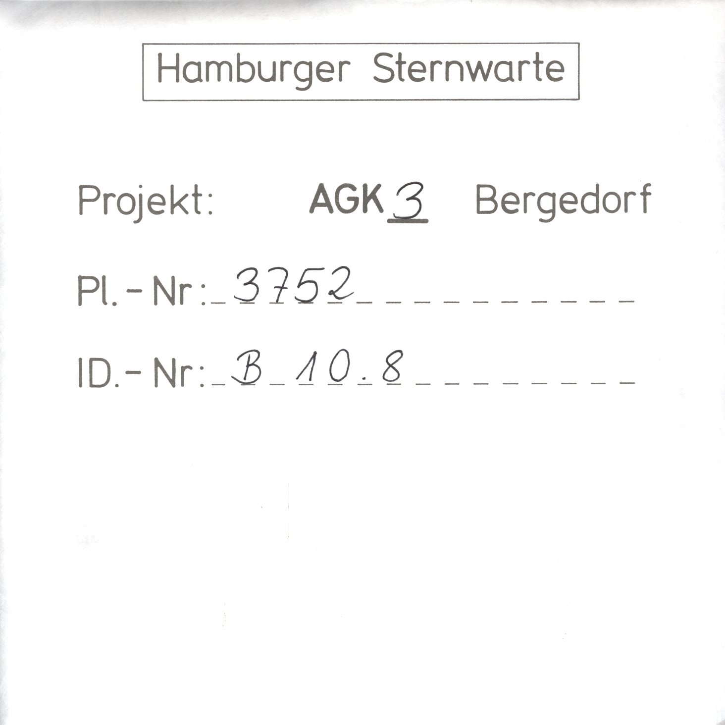Plate envelope
