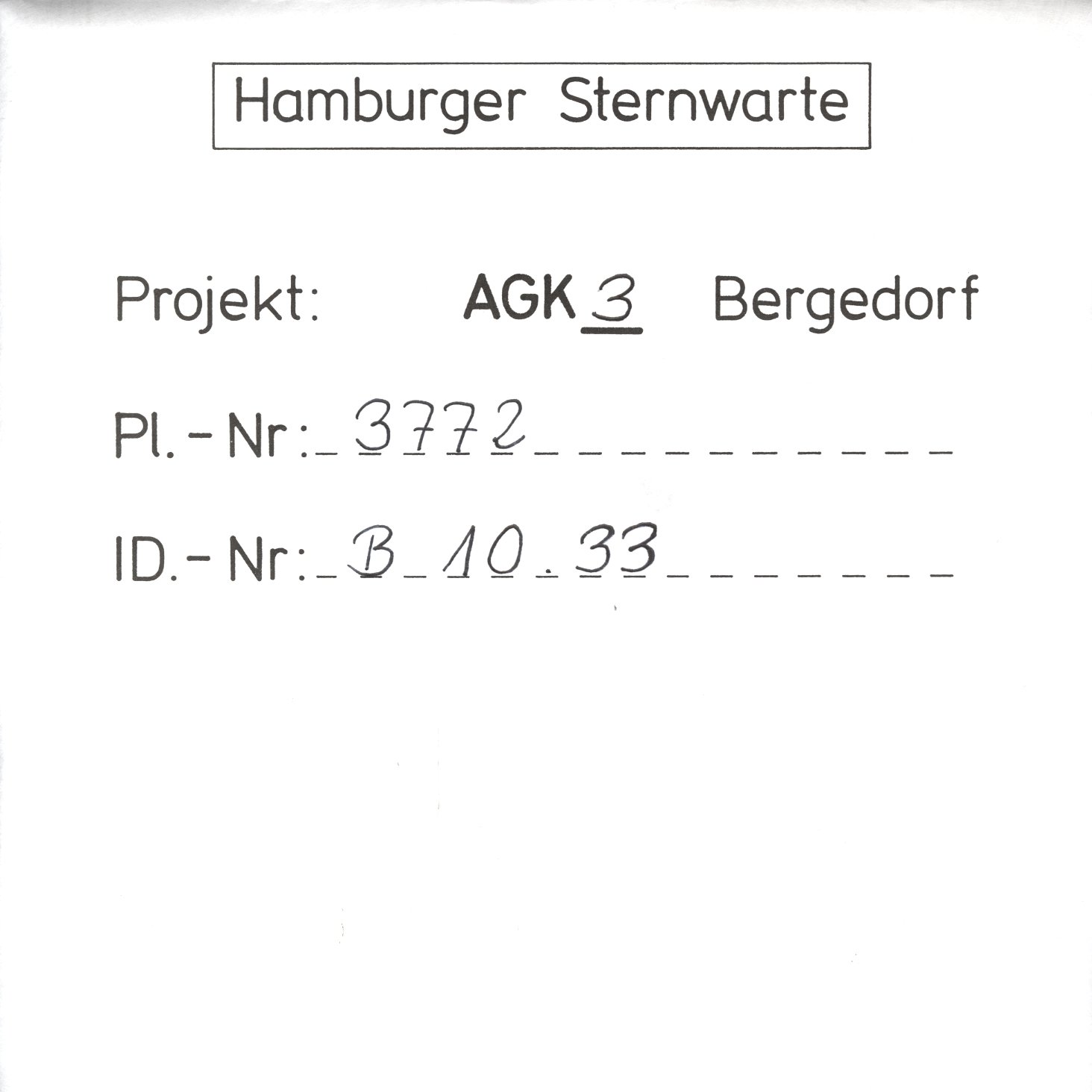 Plate envelope