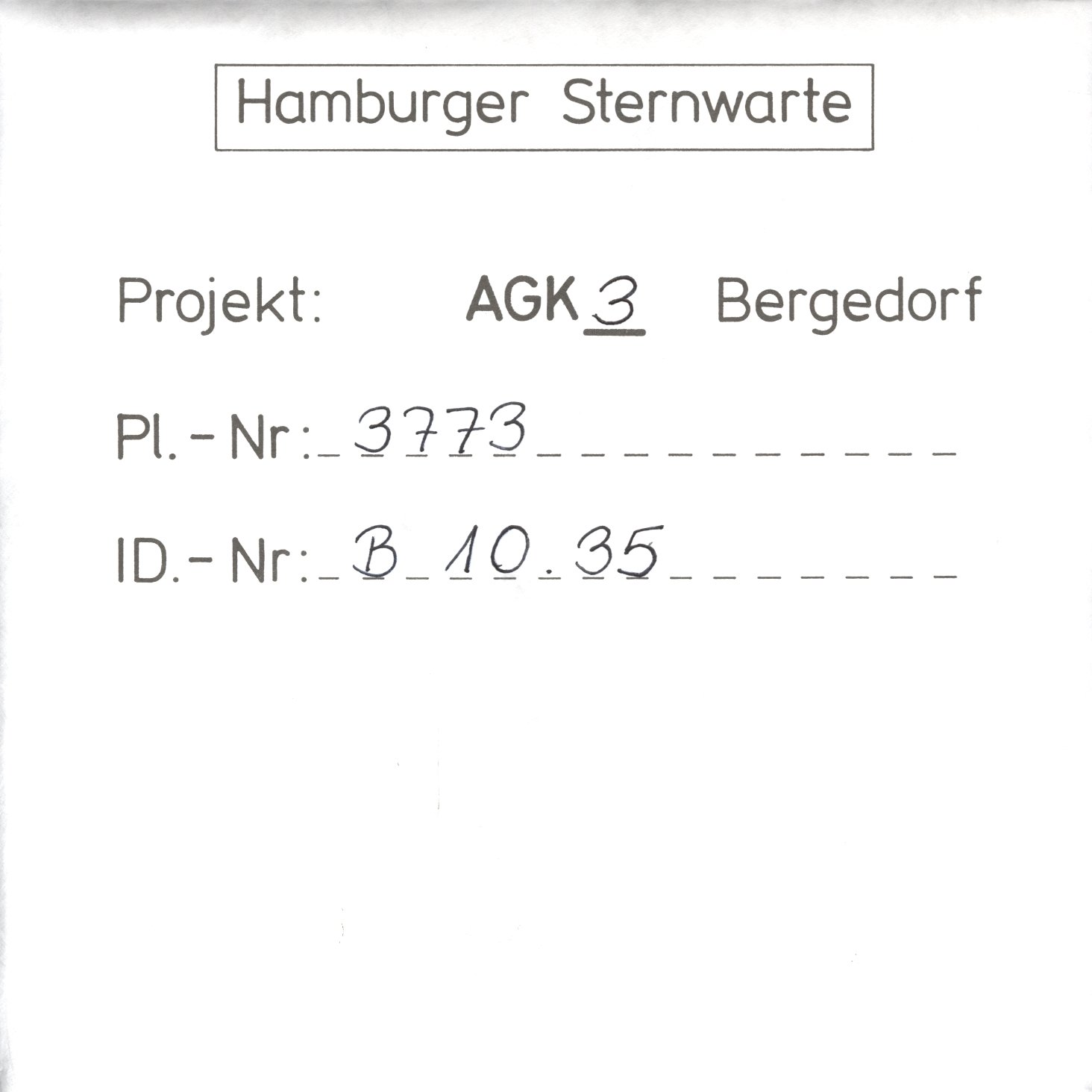 Plate envelope