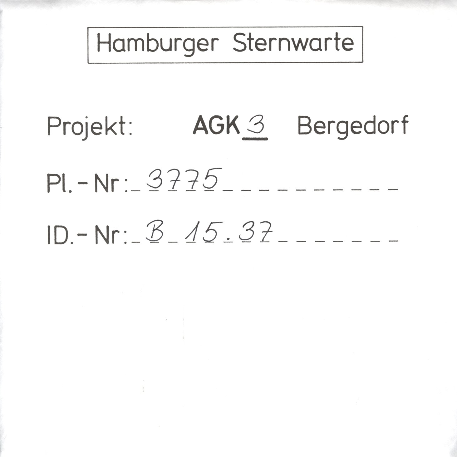 Plate envelope