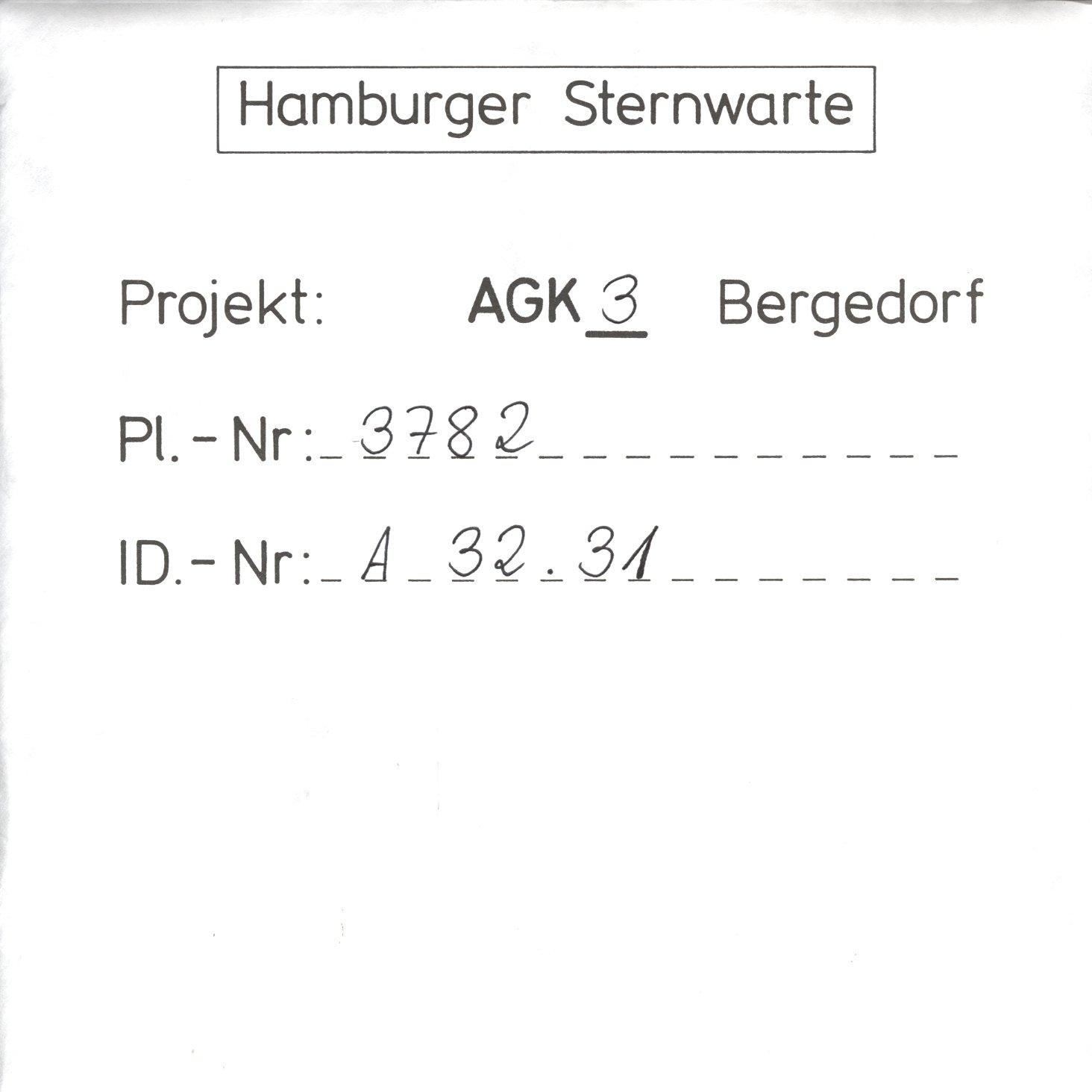 Plate envelope