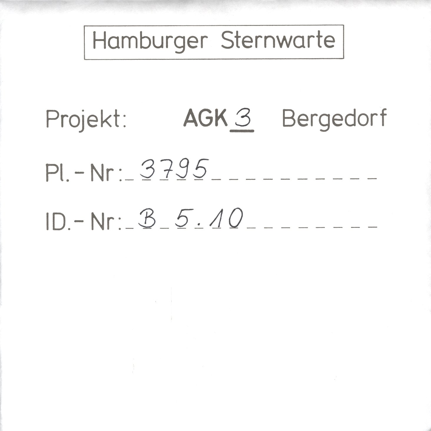 Plate envelope