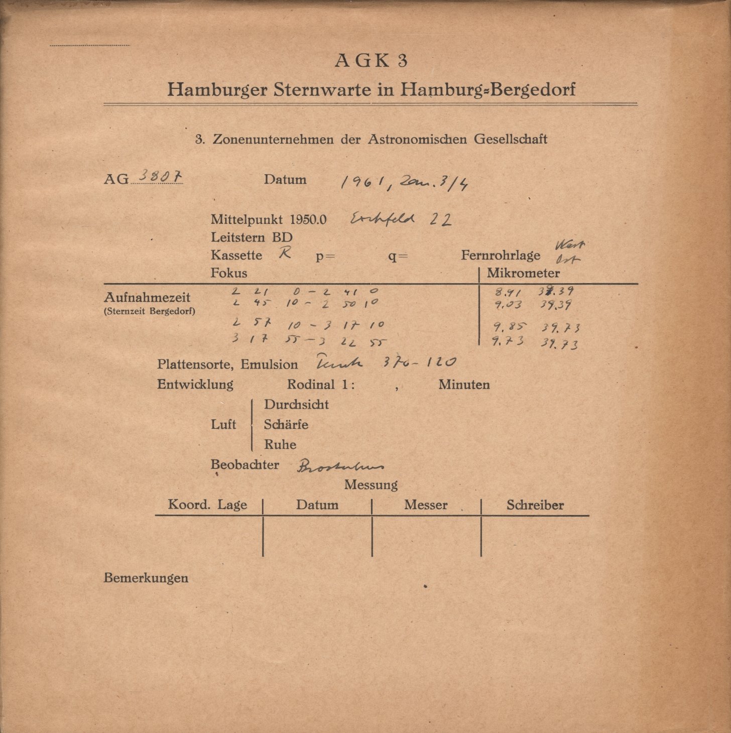 Plate envelope