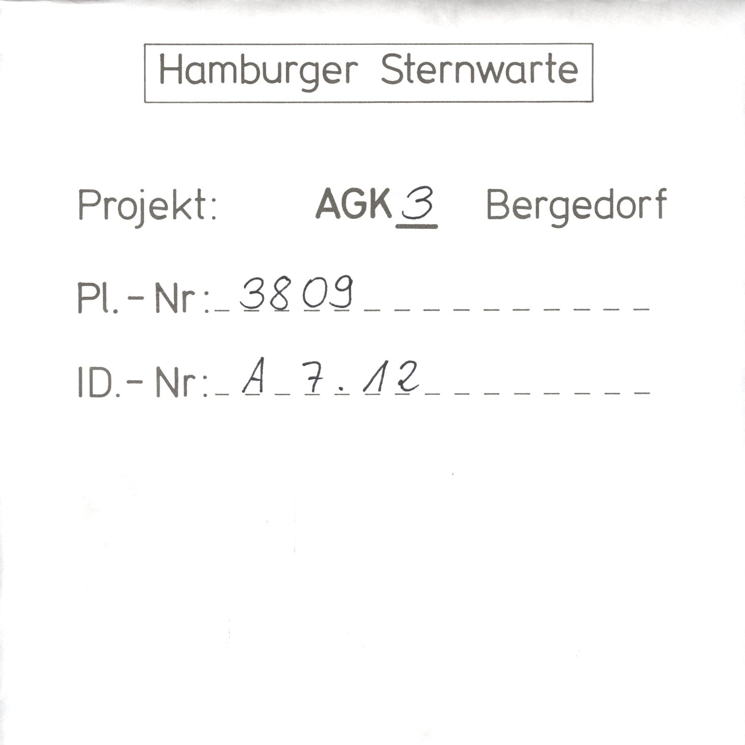 Plate envelope