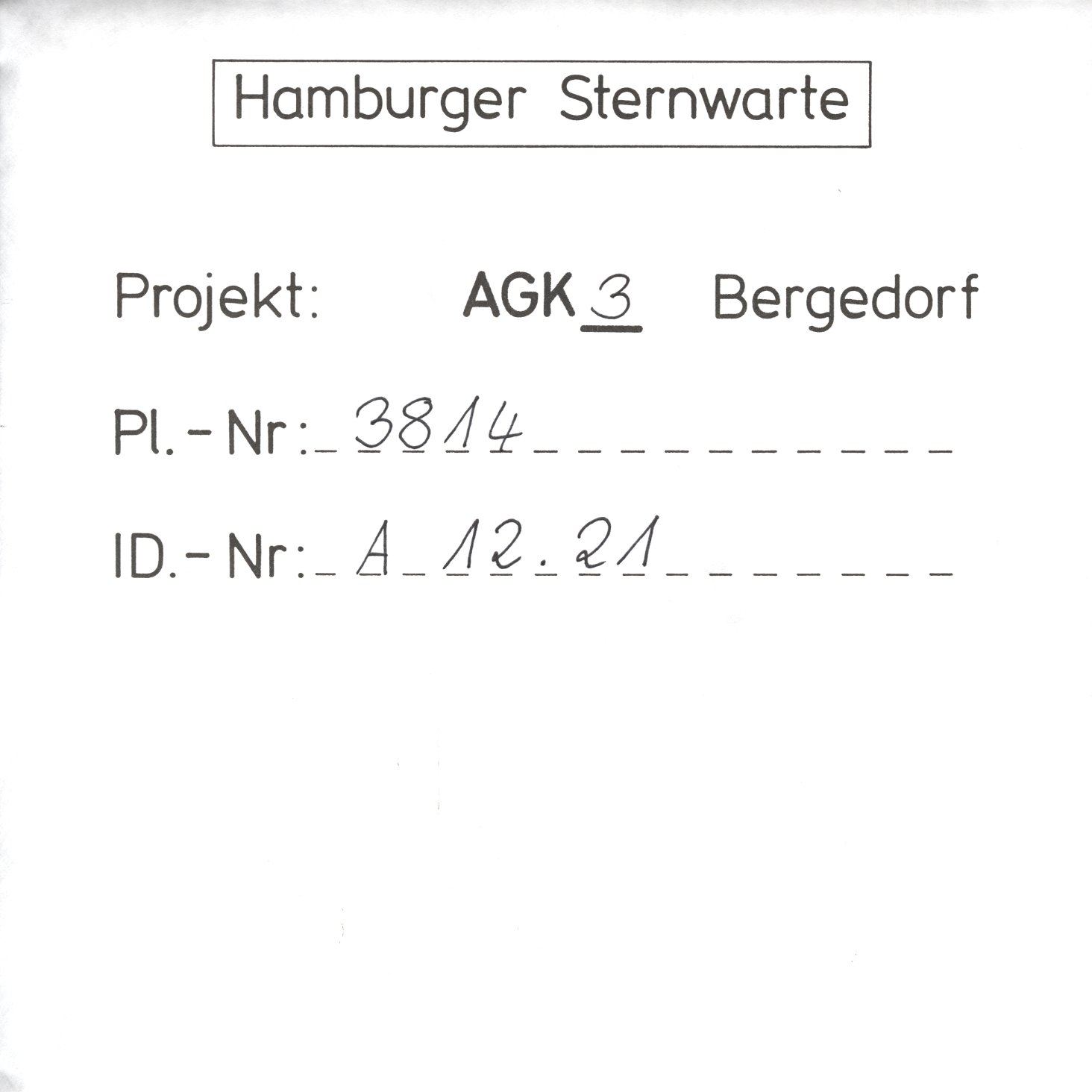 Plate envelope