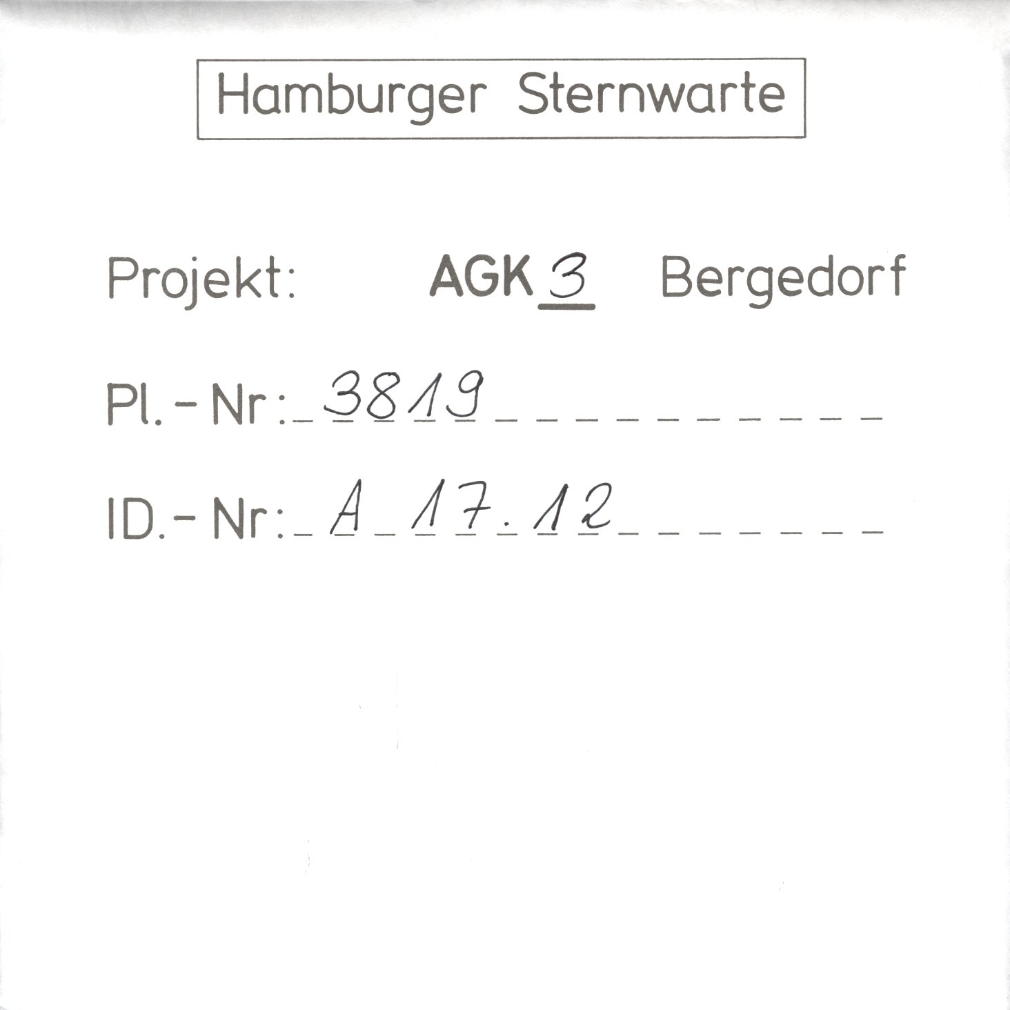 Plate envelope