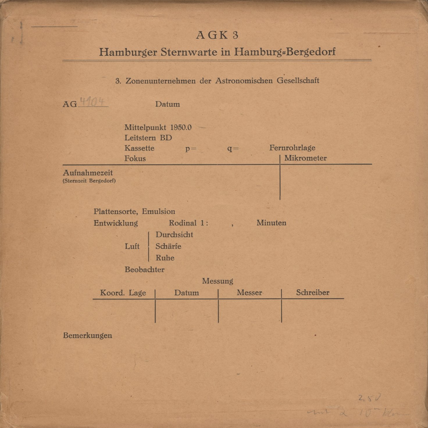 Plate envelope