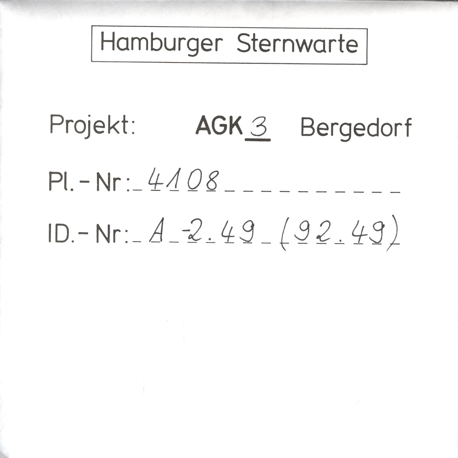 Plate envelope