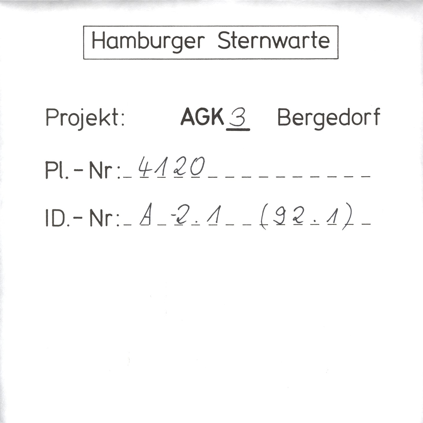 Plate envelope