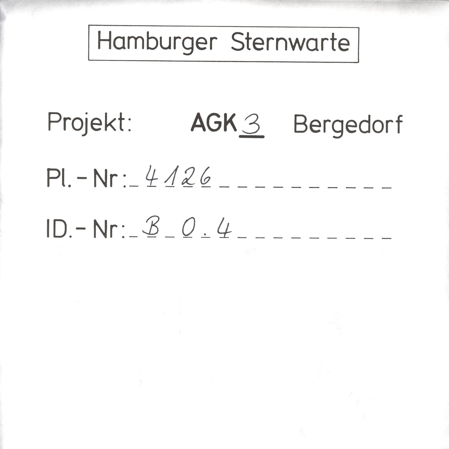 Plate envelope