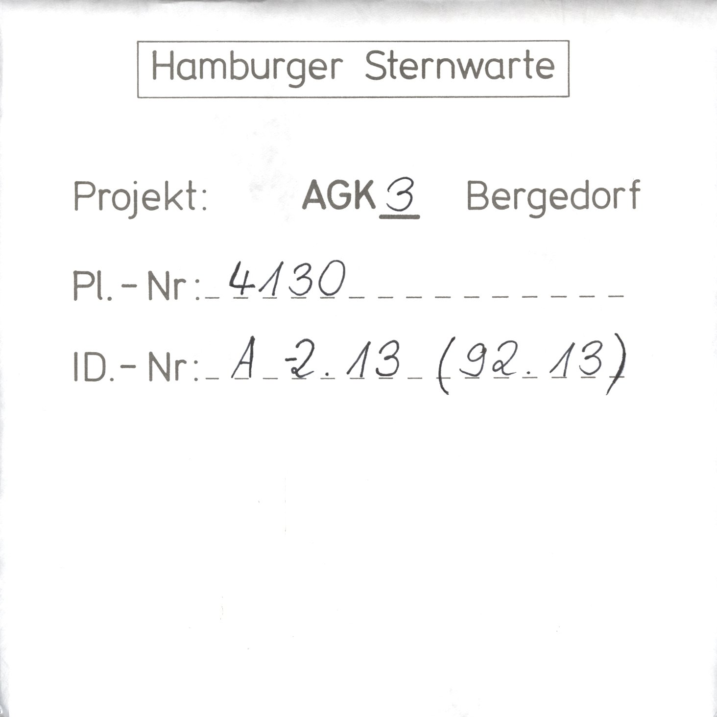 Plate envelope