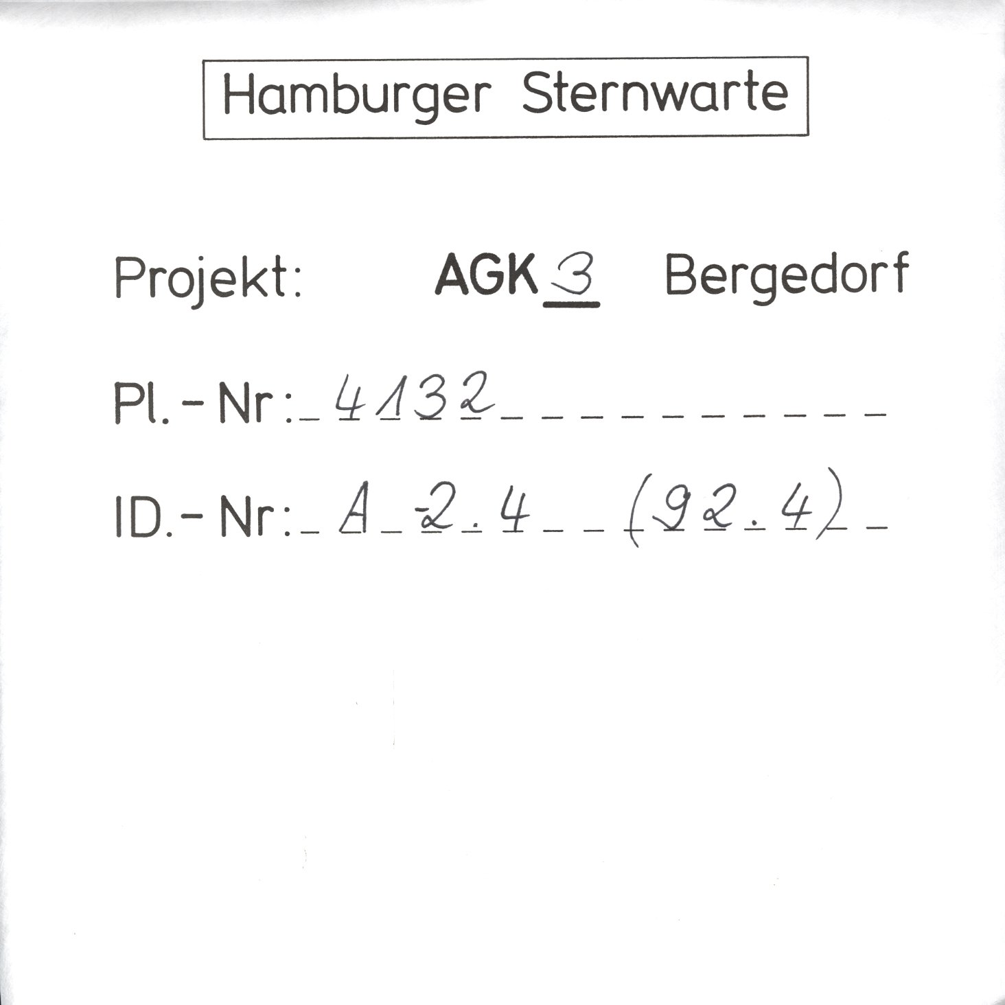 Plate envelope