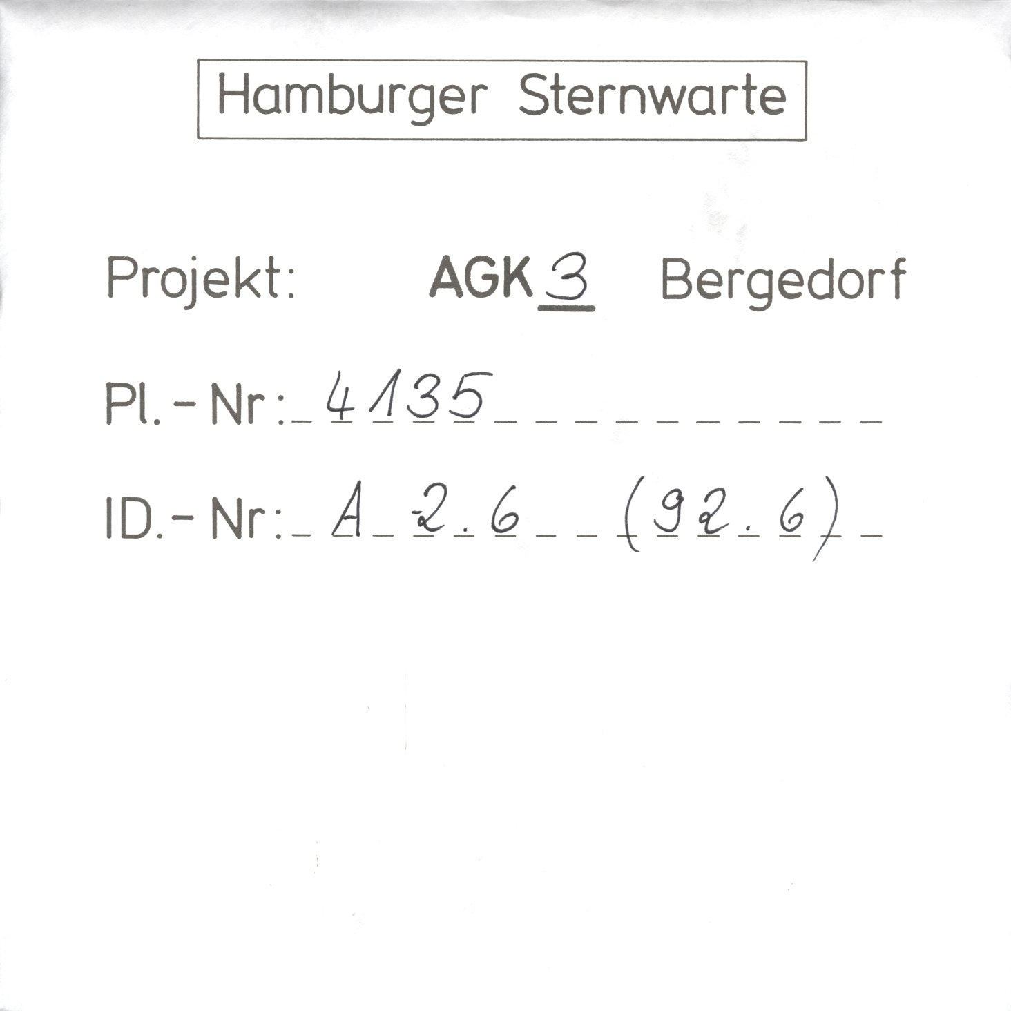 Plate envelope