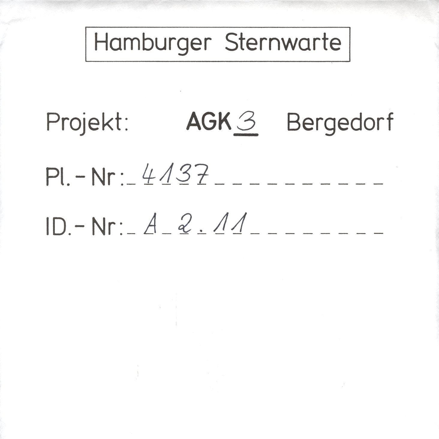Plate envelope