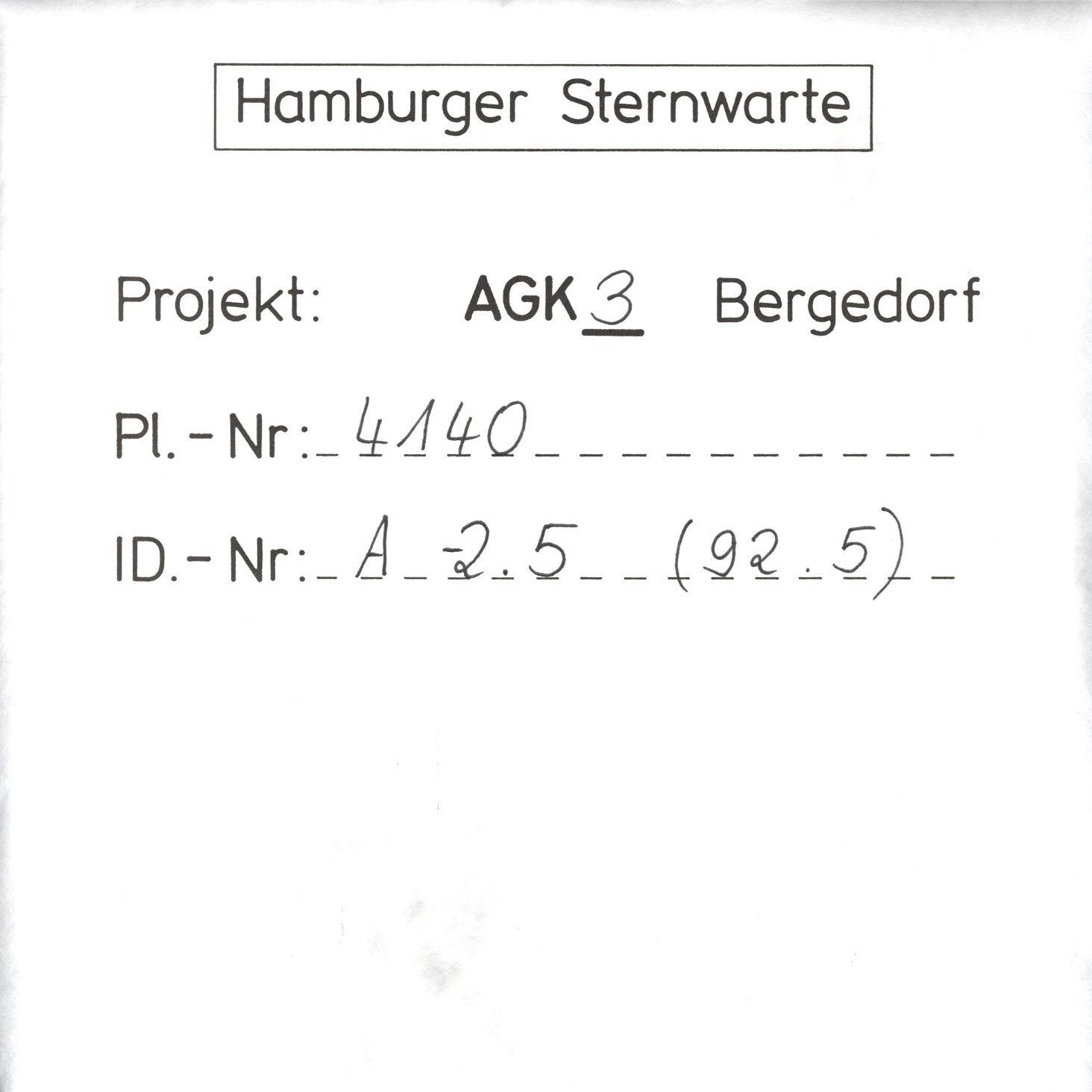 Plate envelope