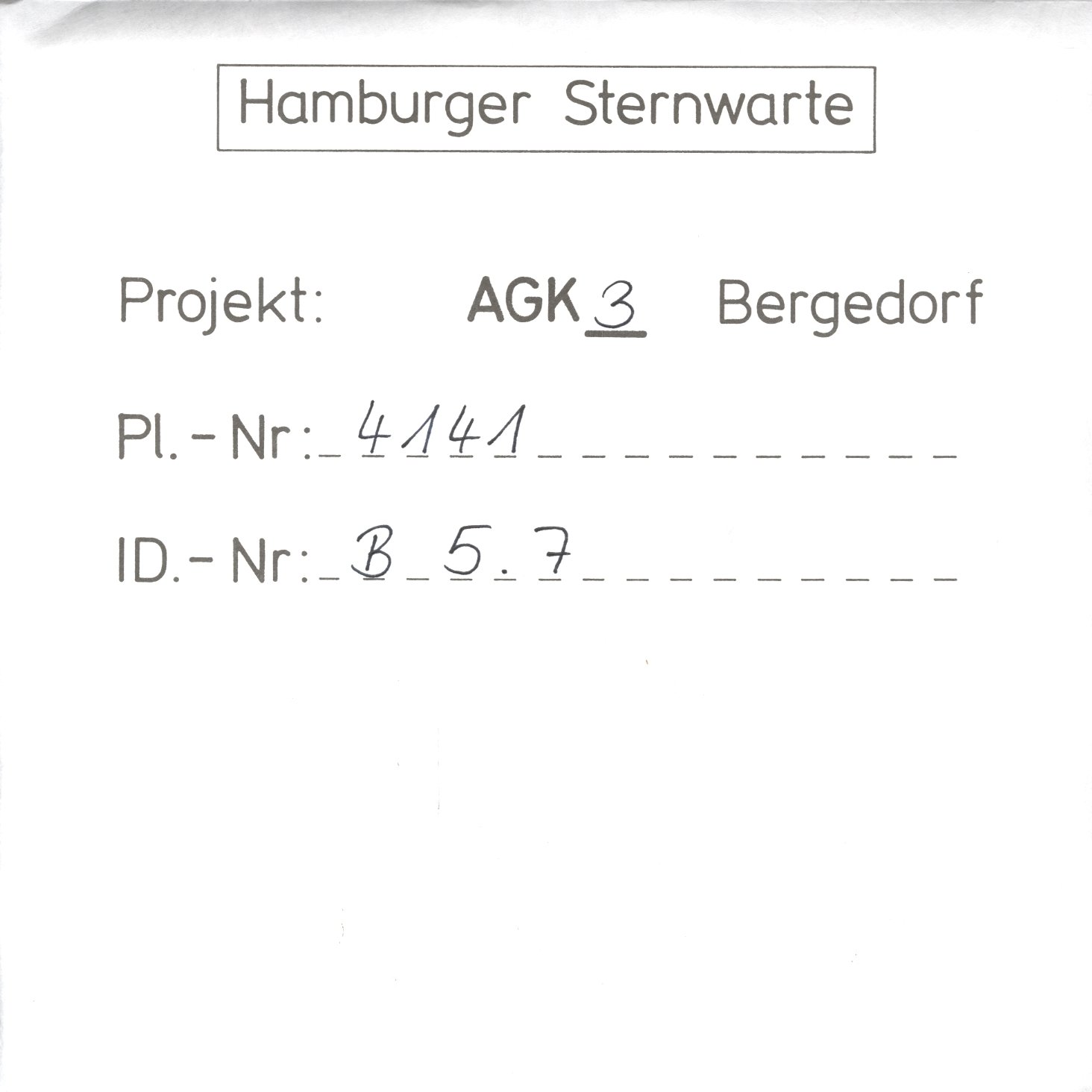 Plate envelope