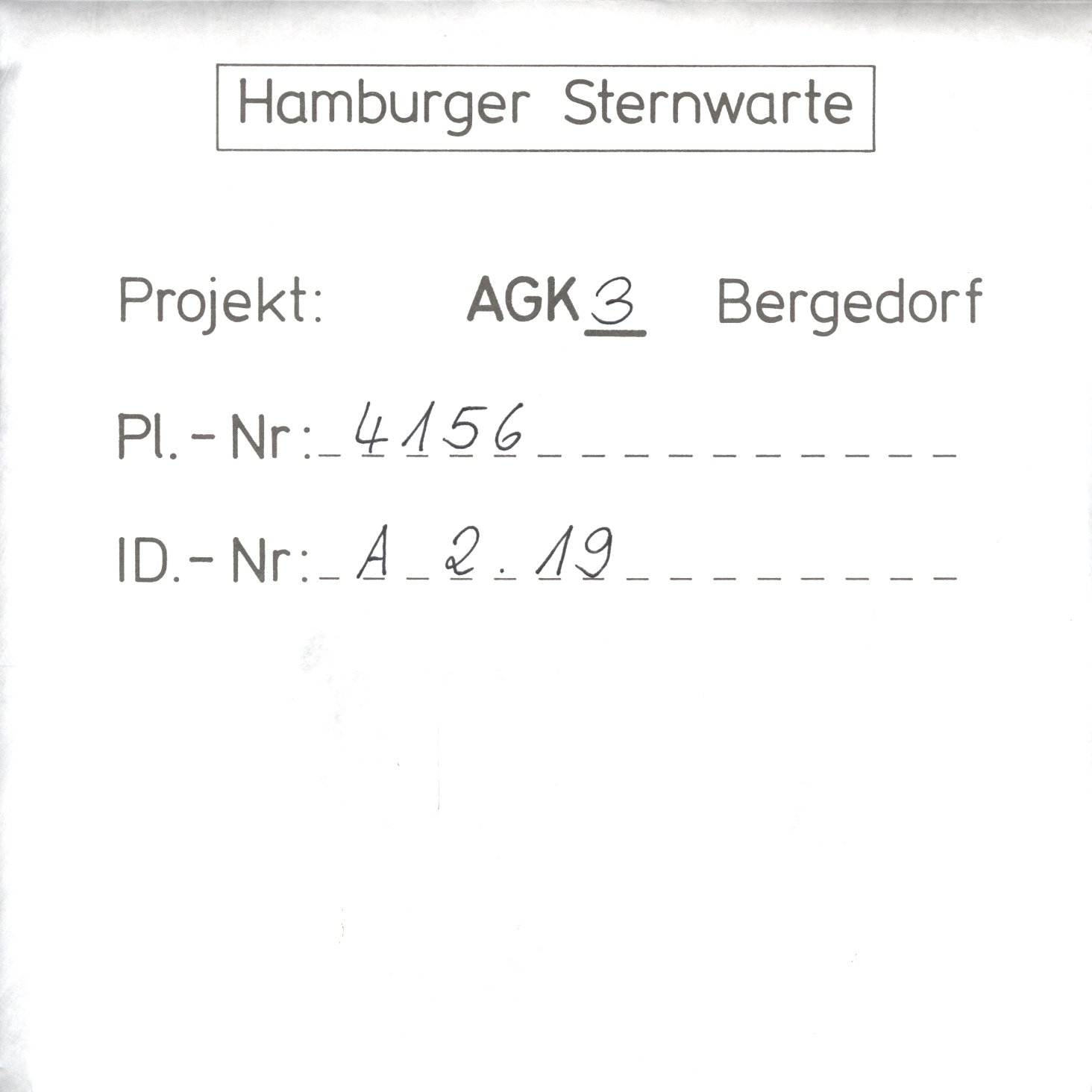 Plate envelope