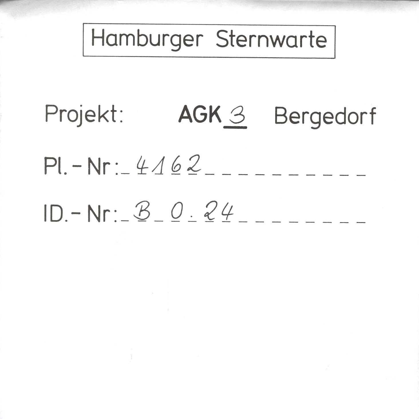 Plate envelope