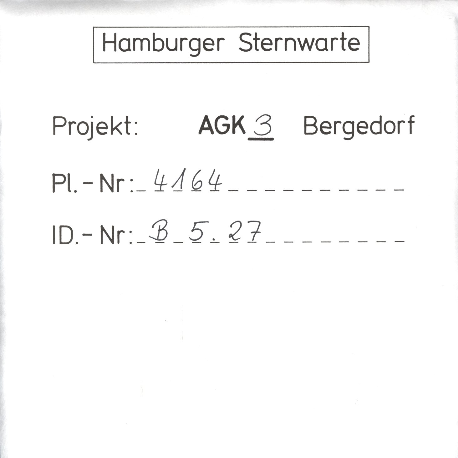 Plate envelope