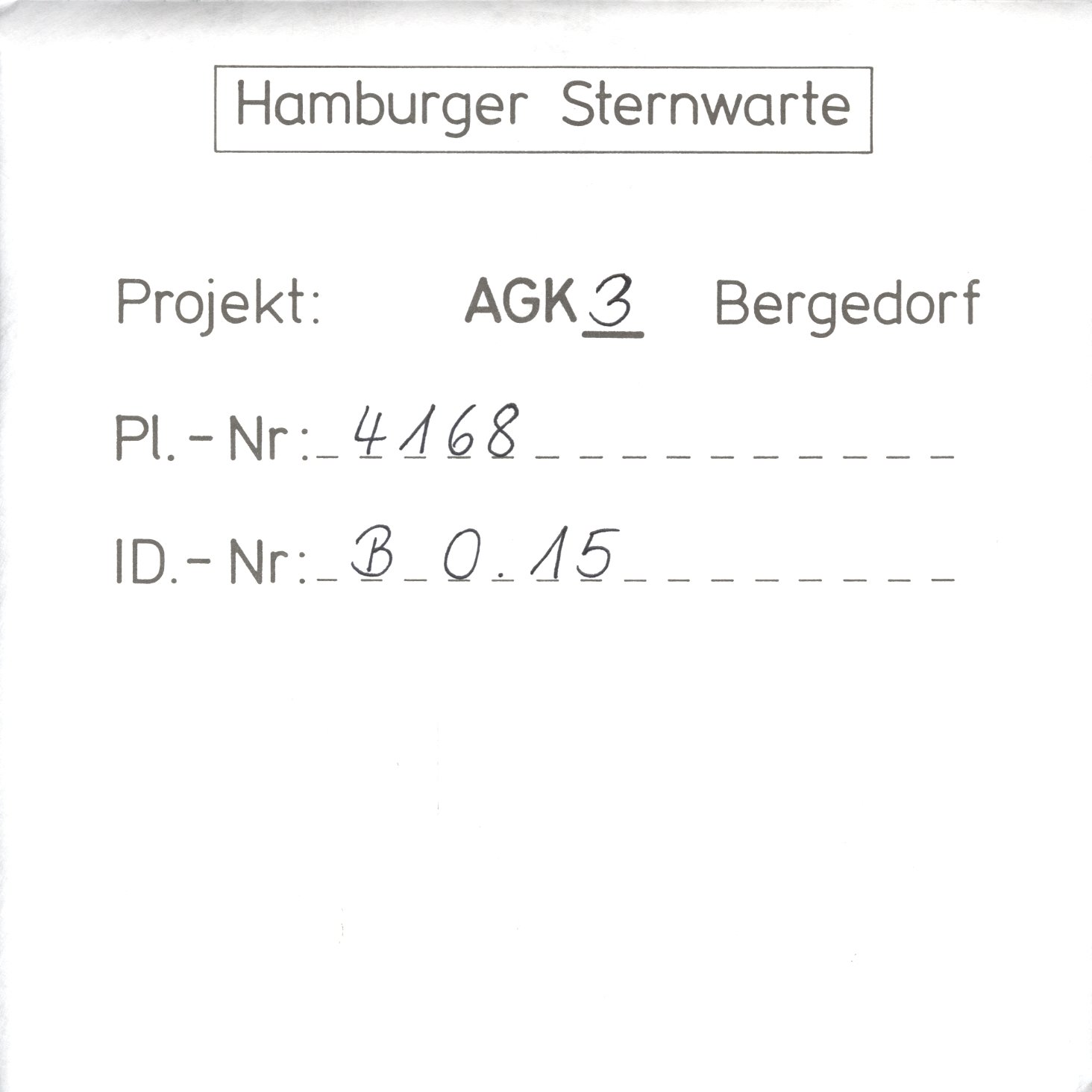 Plate envelope