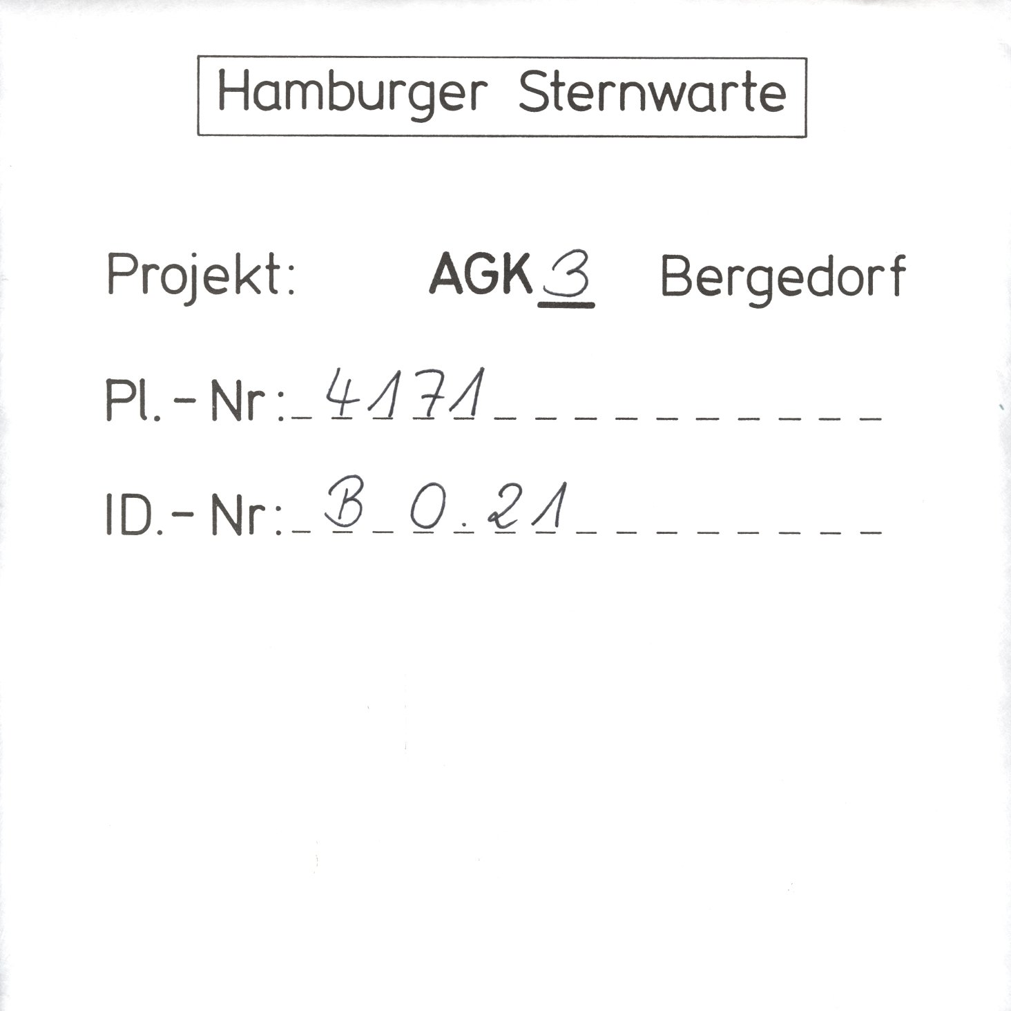 Plate envelope