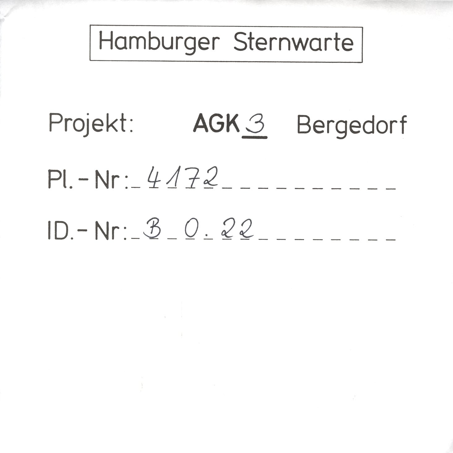 Plate envelope