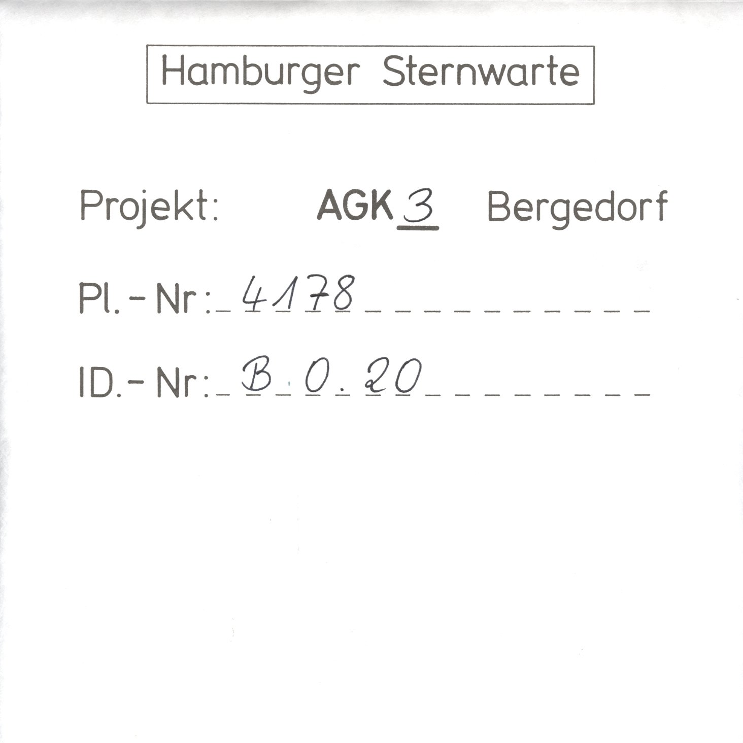 Plate envelope