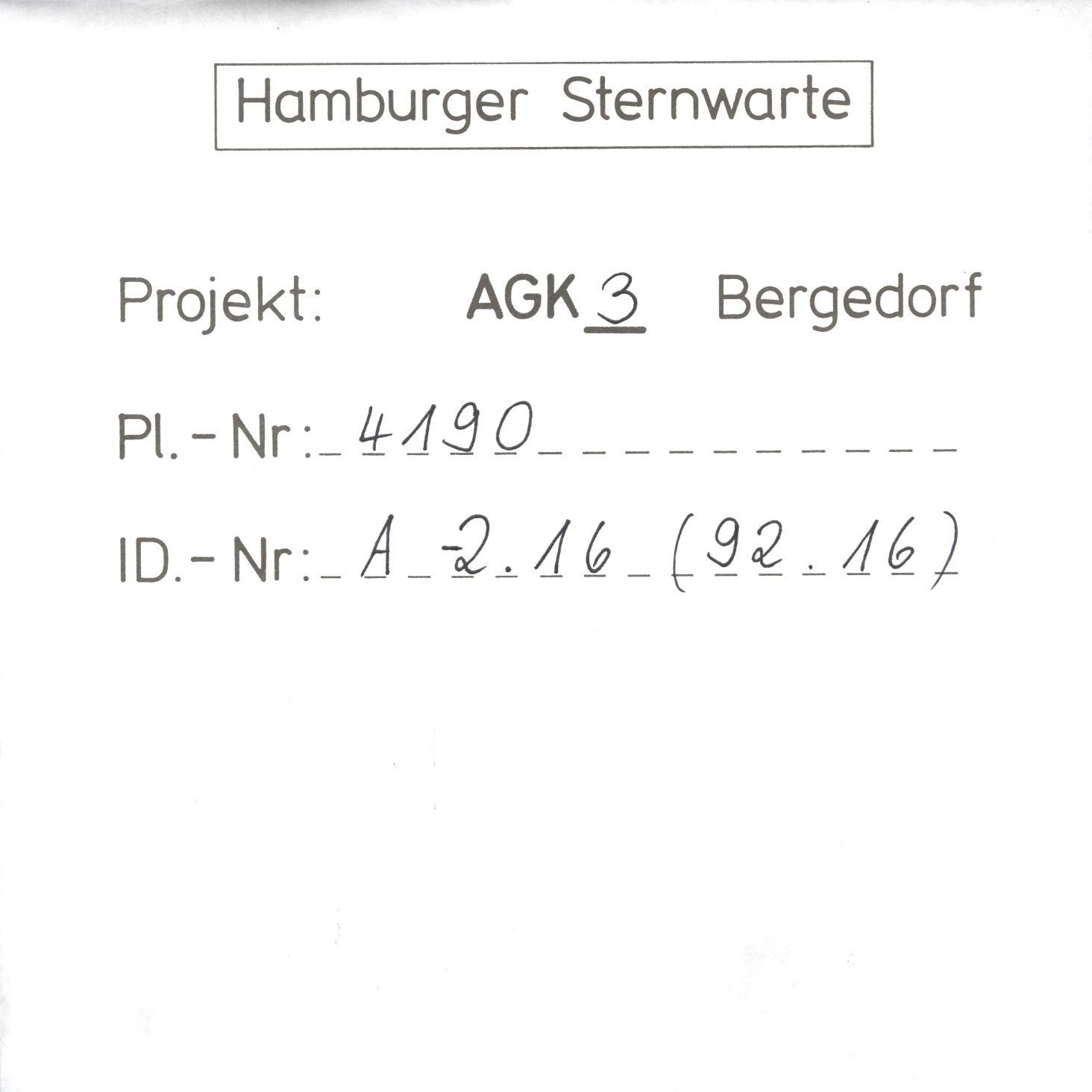 Plate envelope