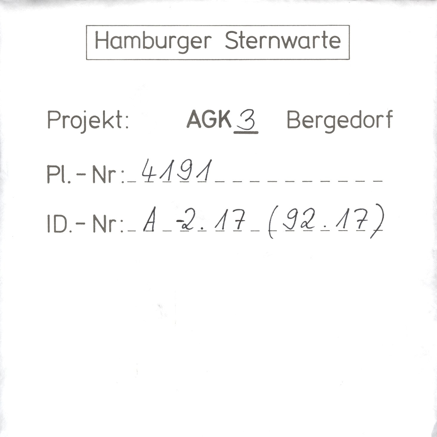 Plate envelope