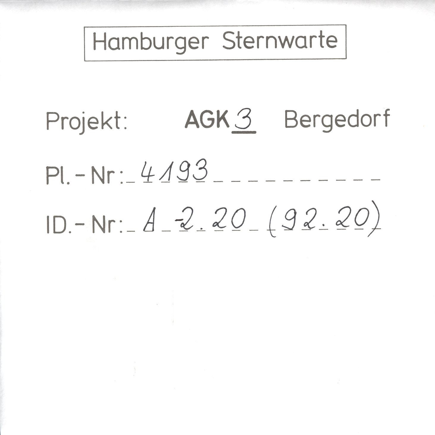 Plate envelope