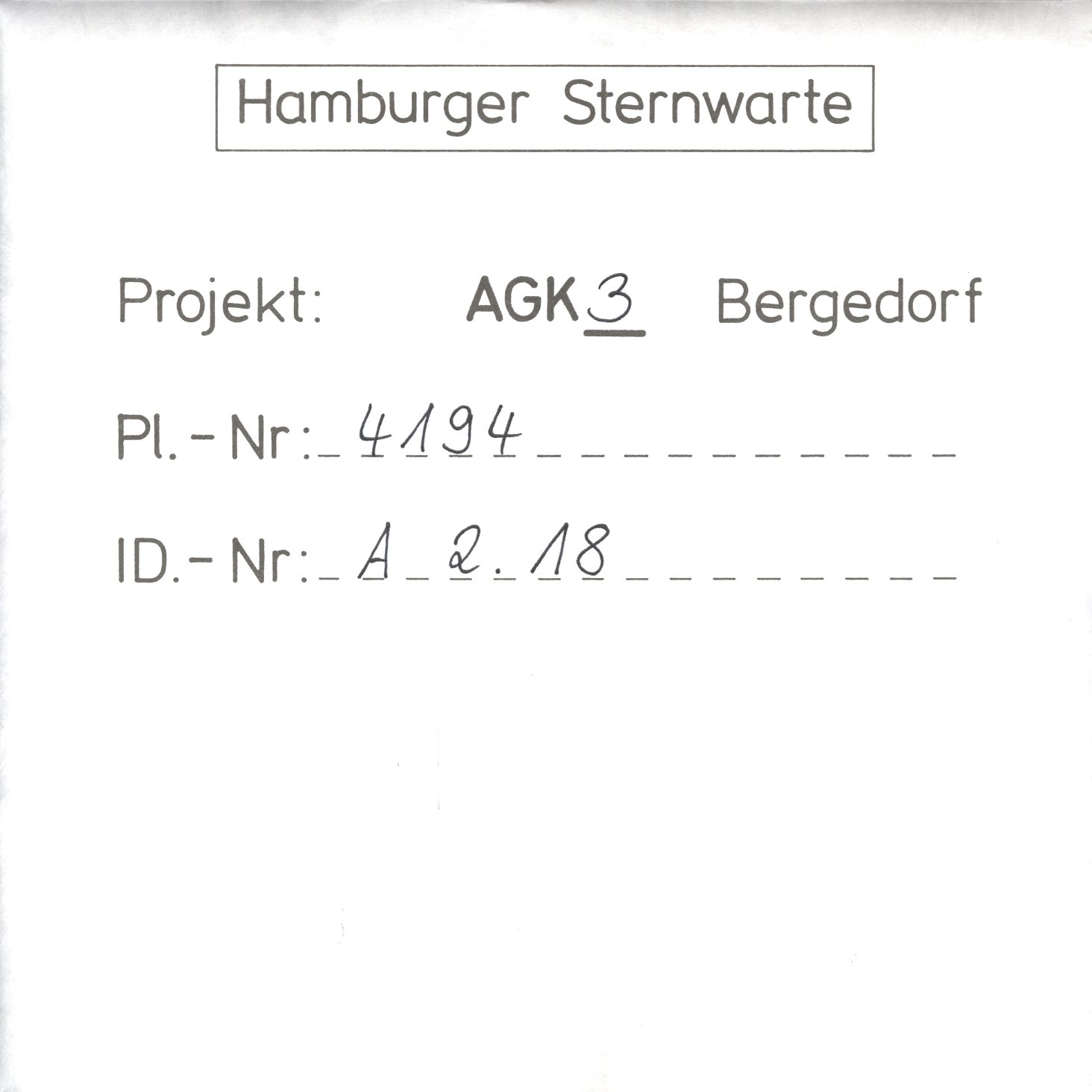 Plate envelope