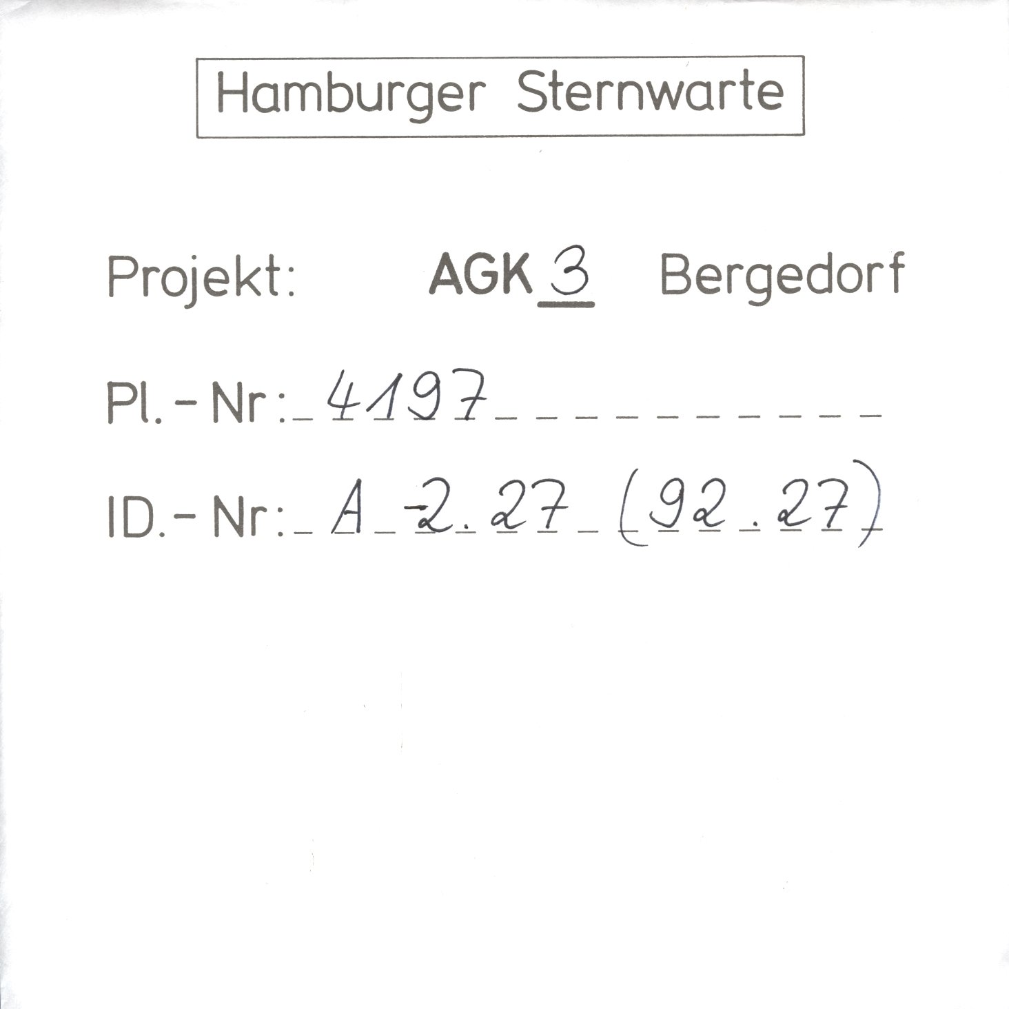 Plate envelope